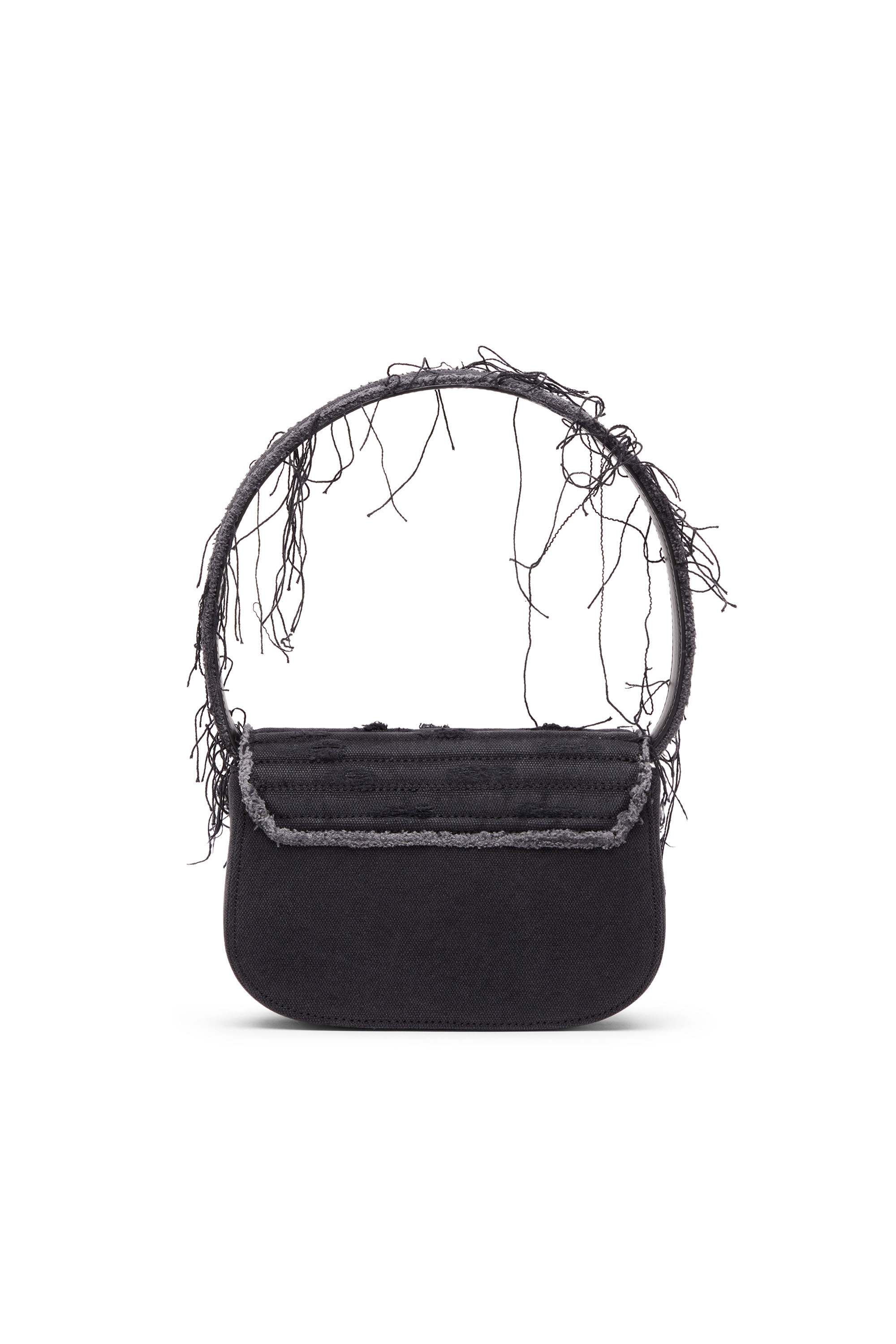 Diesel - 1DR, 1DR-Sac à bandoulière emblématique en toile et cuir Femme in Noir - 3