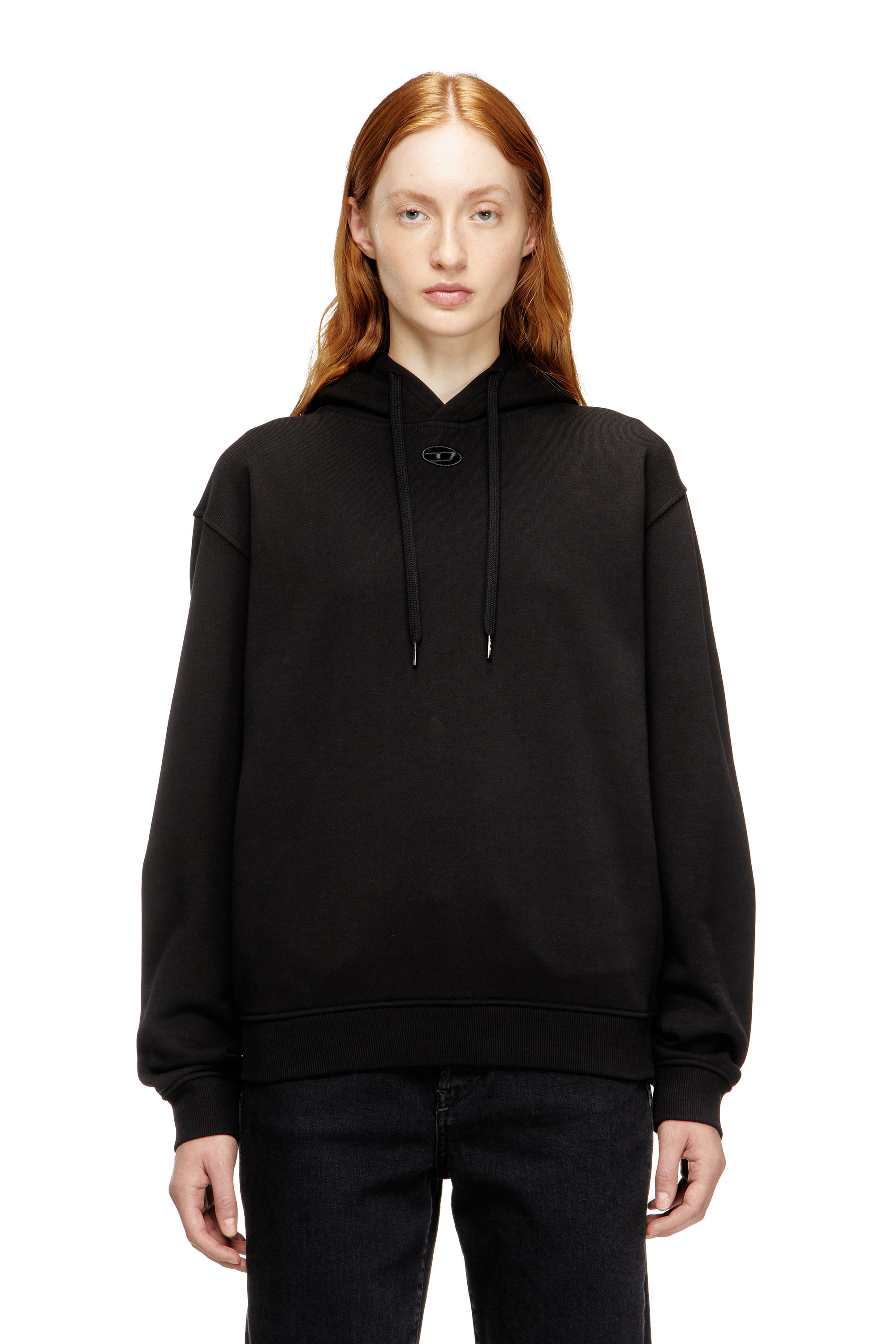 Diesel - F-NORMY-HOOD-OD, Sweat à capuche en coton avec logo Oval D Femme in ToBeDefined - 1