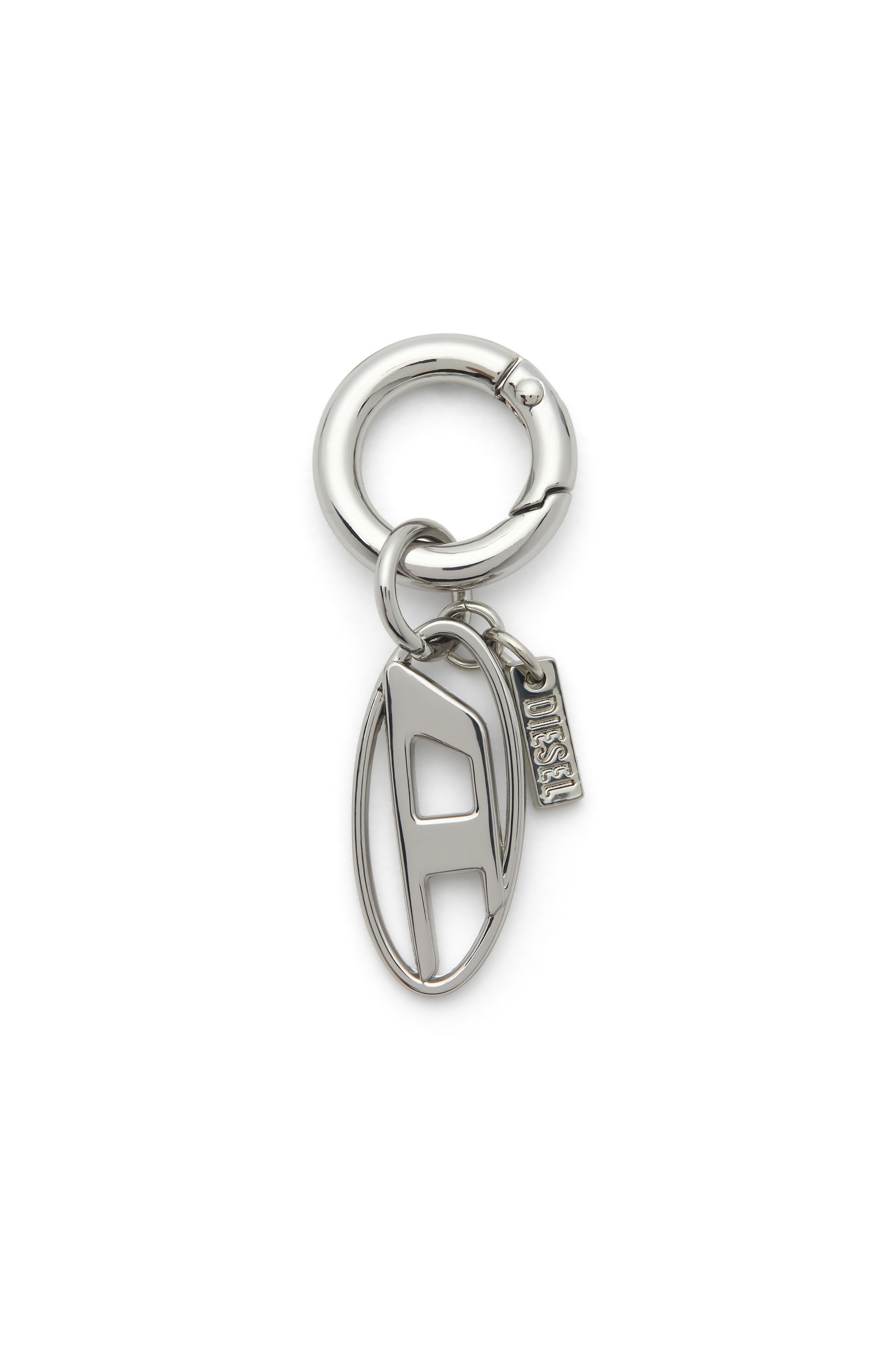 Diesel - CHARM-OVAL D, Charm en métal avec pendentif ovale D Mixte in Gris argenté - 1