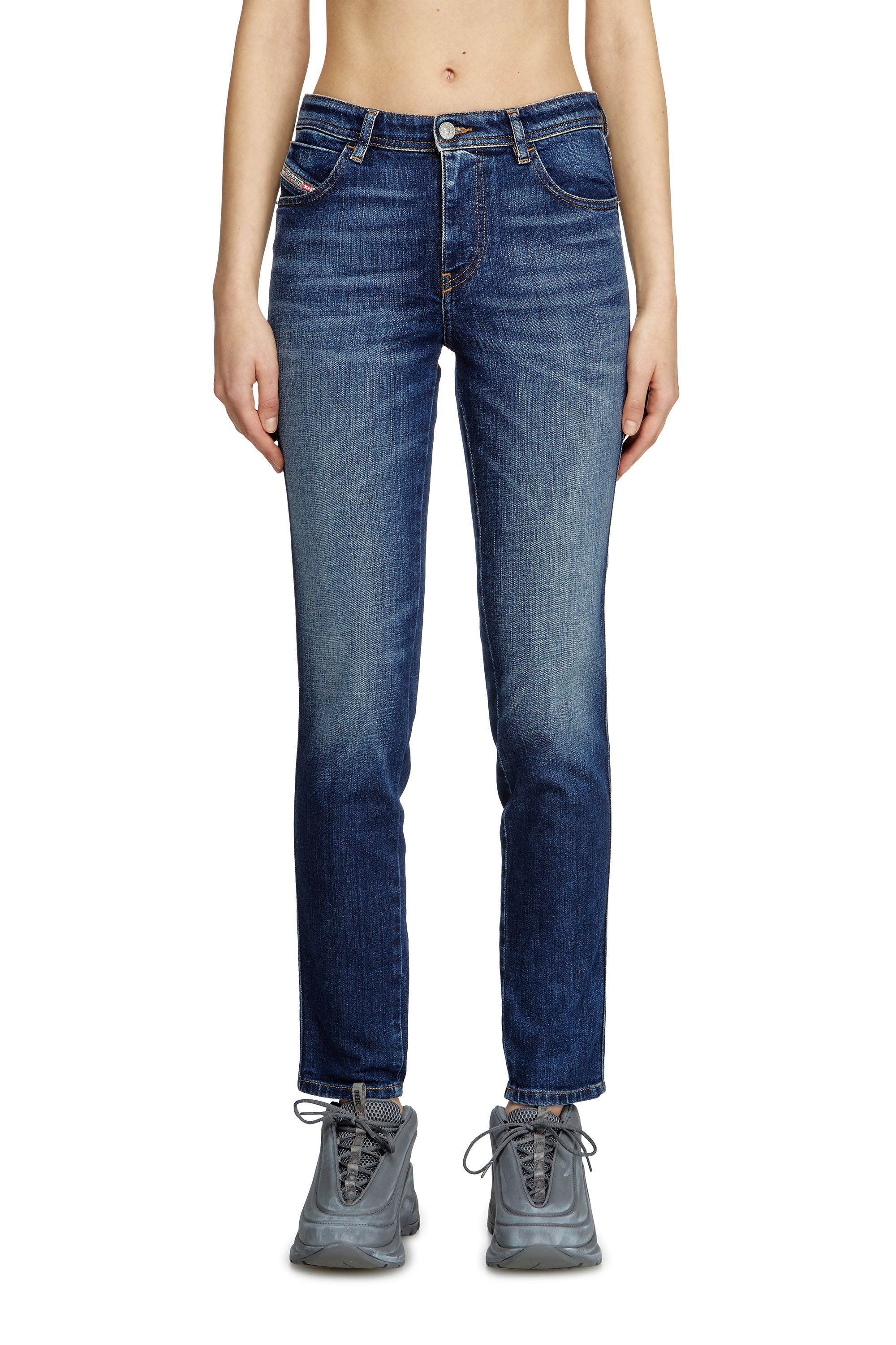 Diesel - Skinny Jeans 2015 Babhila 09L03 Femme, Bleu moyen - Image 1