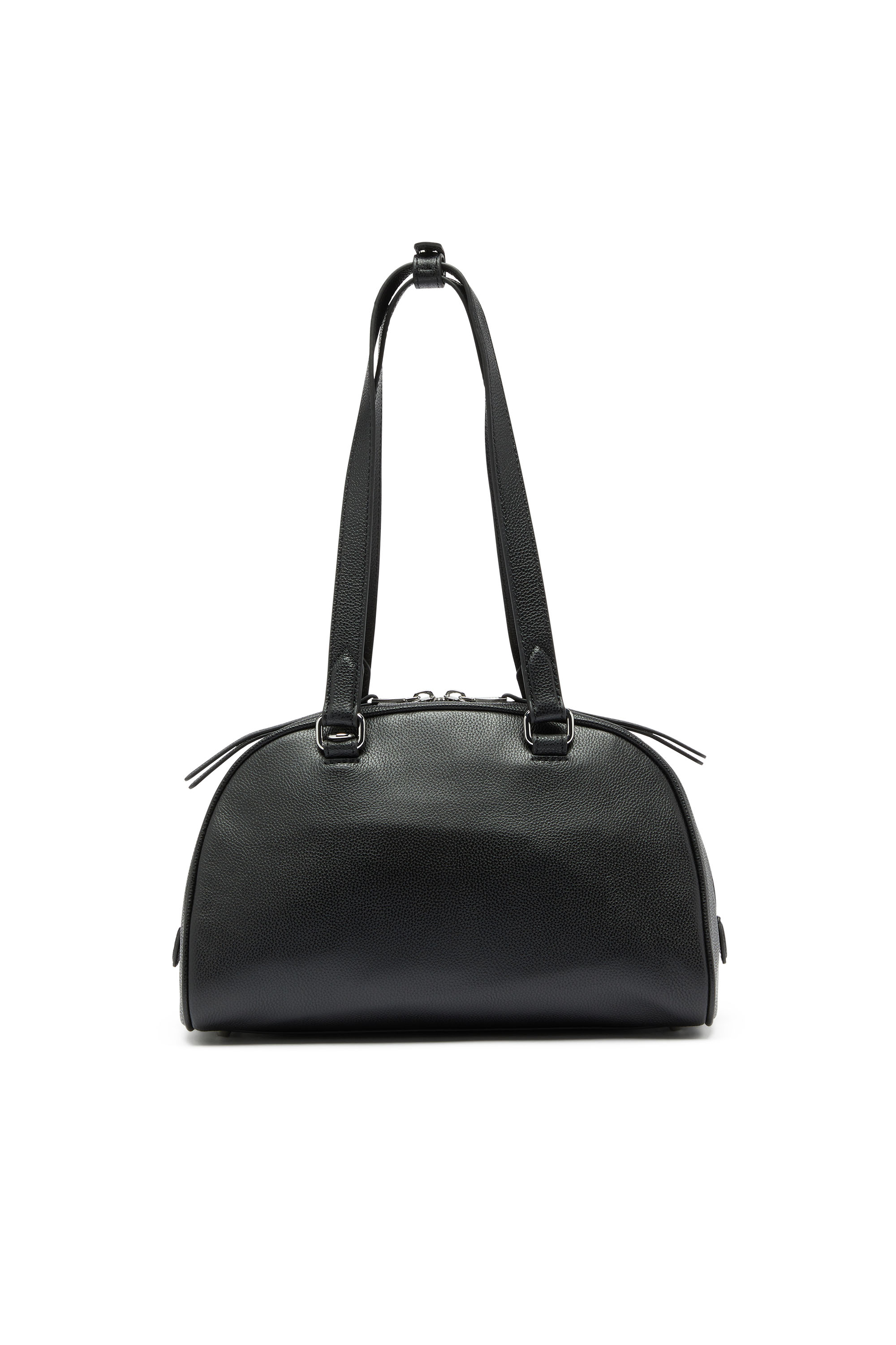 Diesel - 1DR DOME SHOULDER, 1DR Dome - Sac Boston en cuir avec logo emboss&eacute; Mixte in Noir - 3