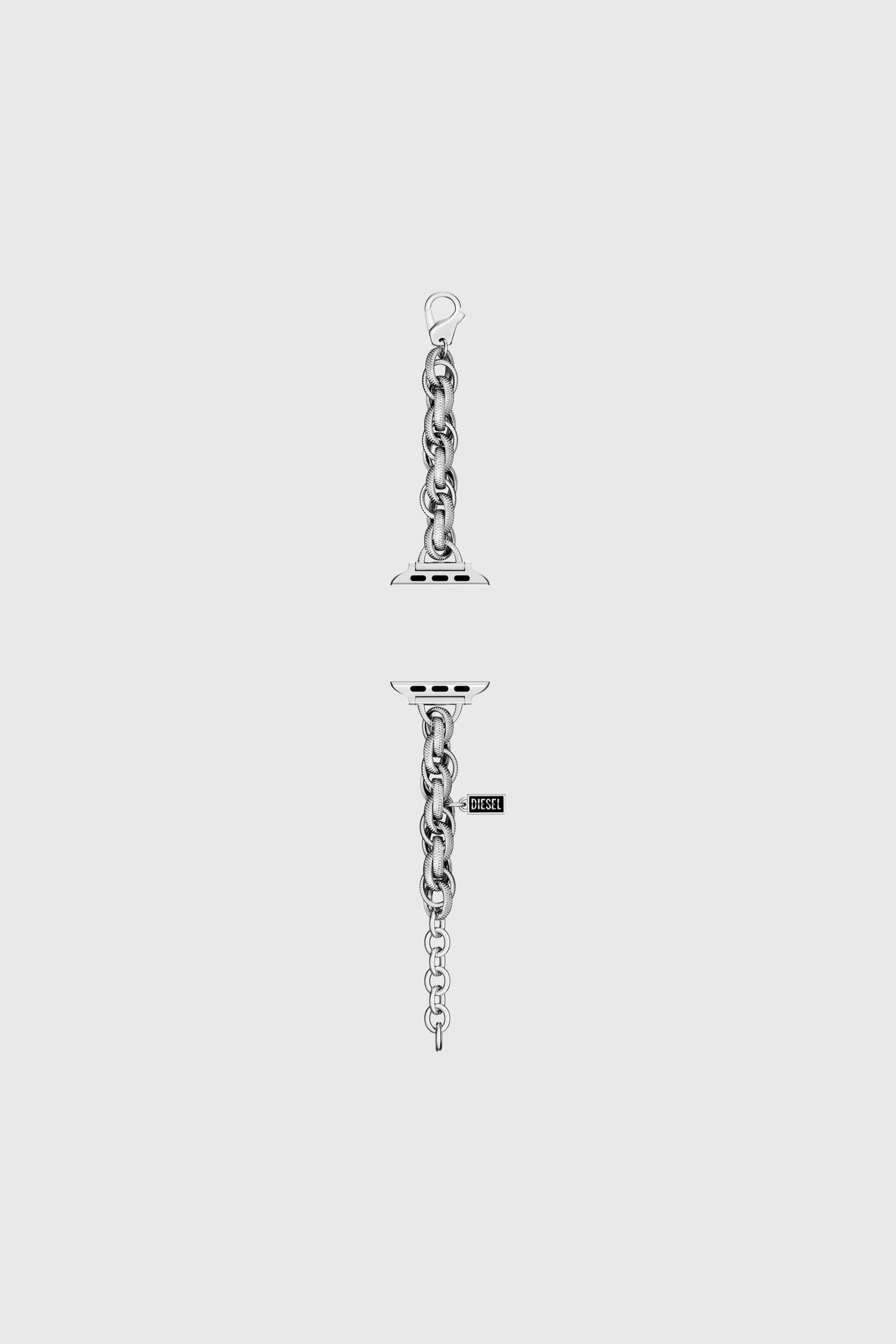 Diesel - DSS028 WATCH, Bracelet de montre en acier inoxydable pour apple watch&reg;, 38-49 mm Homme in Gris argent&eacute; - 1
