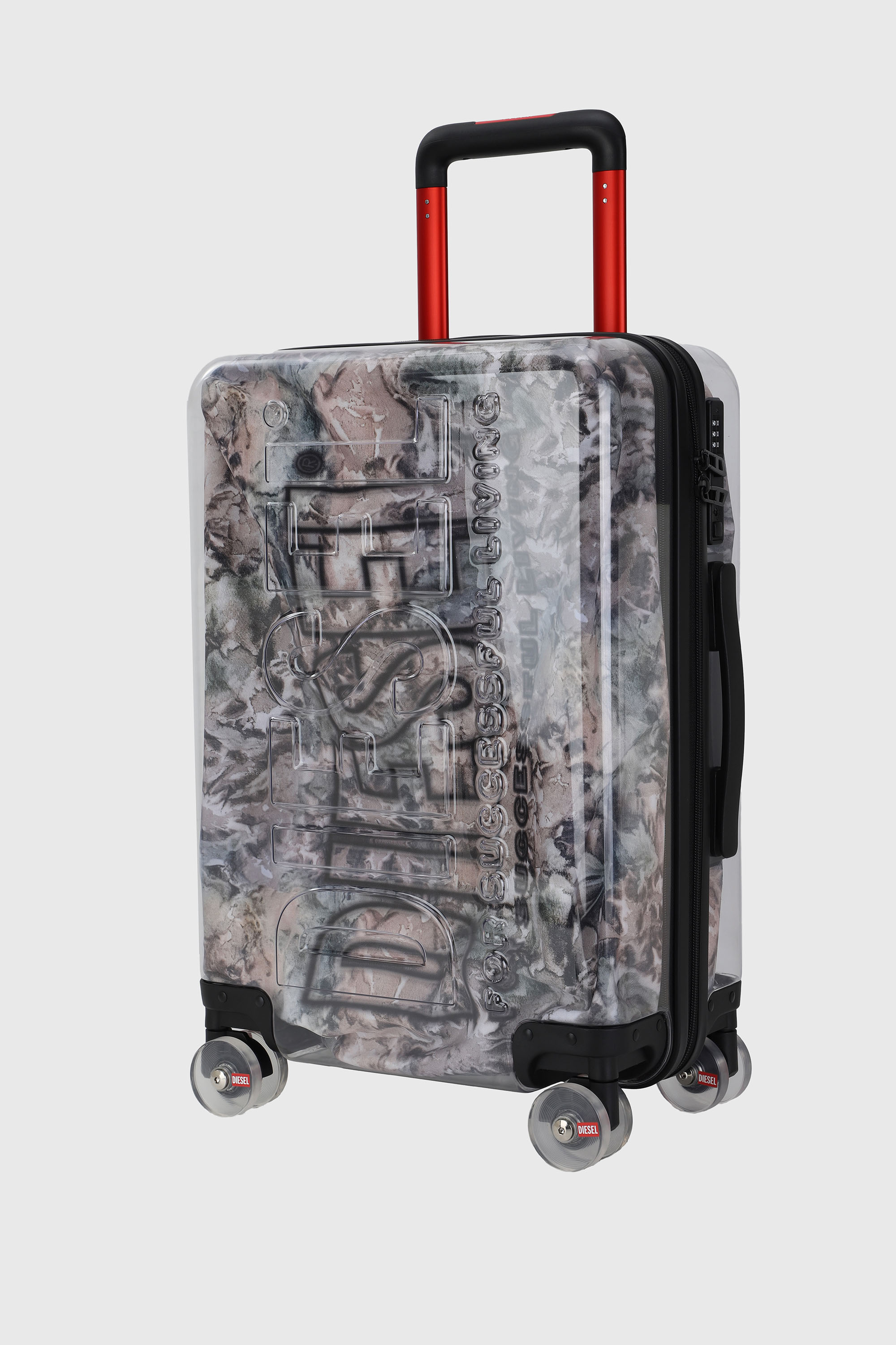 LU0036 HARD LUGGAGE - DSL009, Grey/Pink