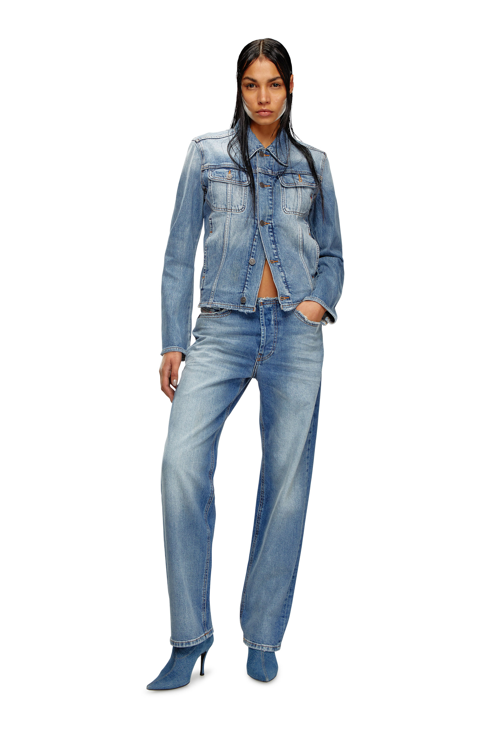 Diesel - Femme Straight Jeans D-Ark 0DQAD, Bleu Clair - Image 4
