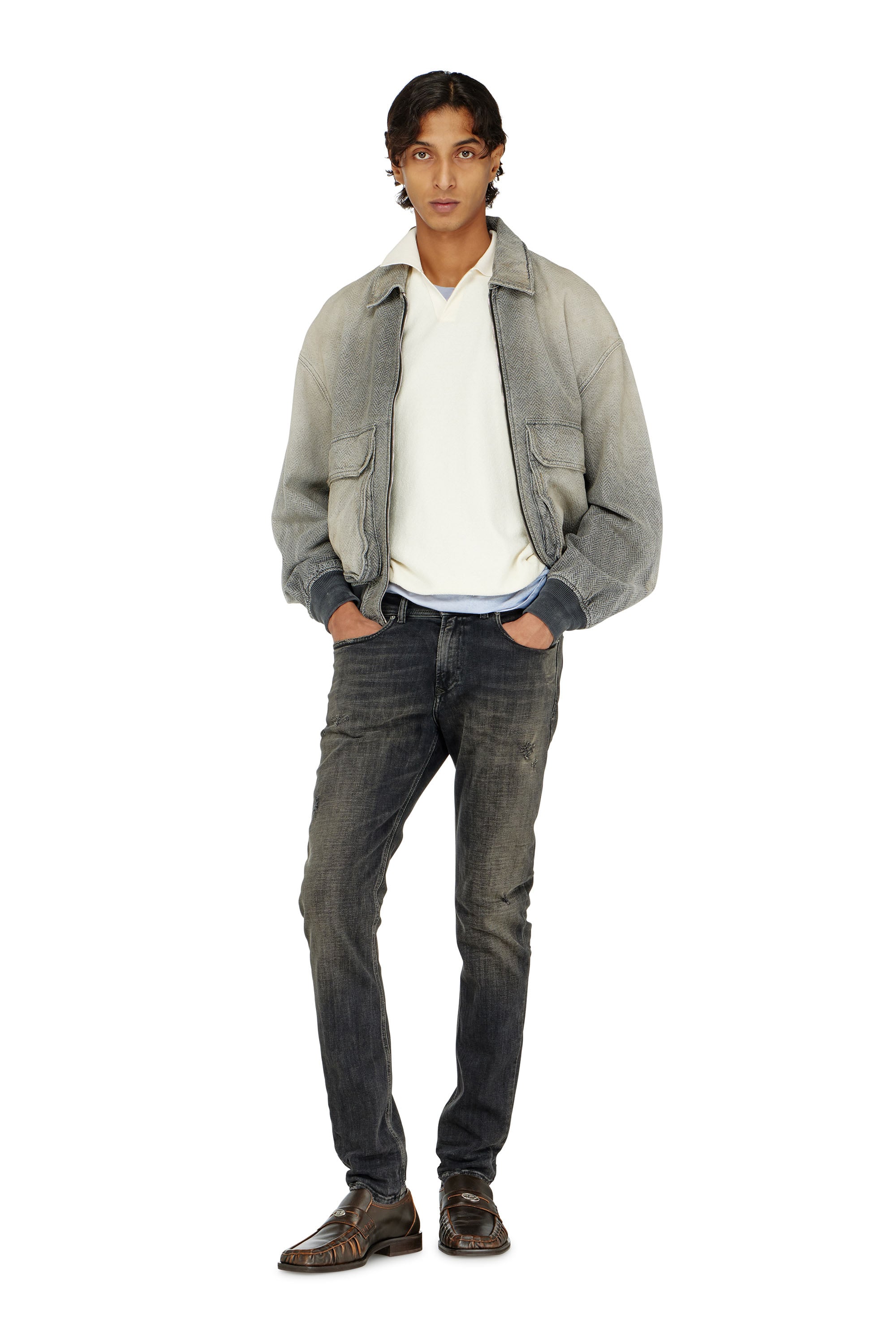 Diesel - Skinny Jeans 1979 Sleenker 09P77 Homme, Noir/Gris fonc&eacute; - Image 2