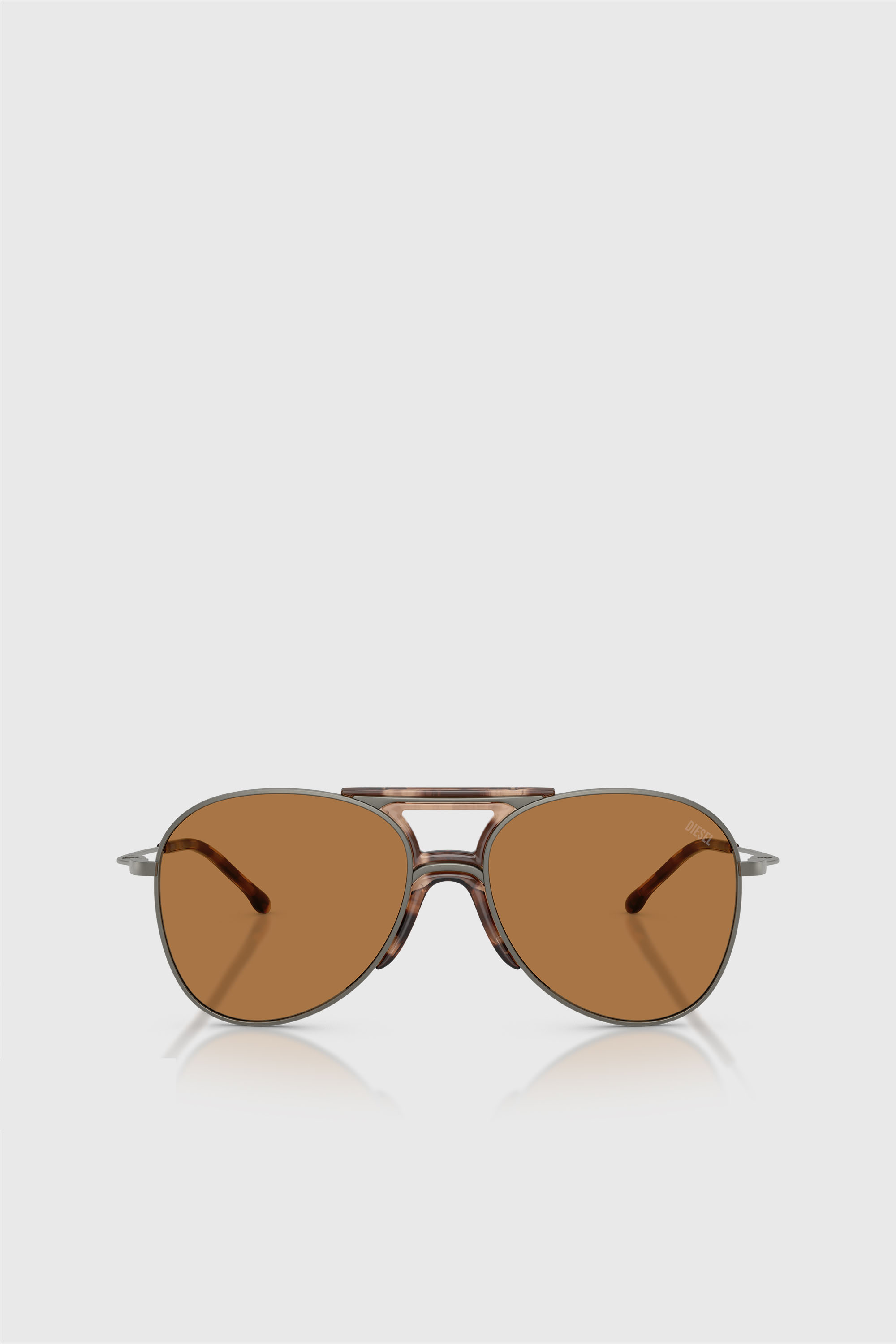 Diesel - 0DL1022T, Unisex's Pilot Sunglasses in Brown/Black - 1