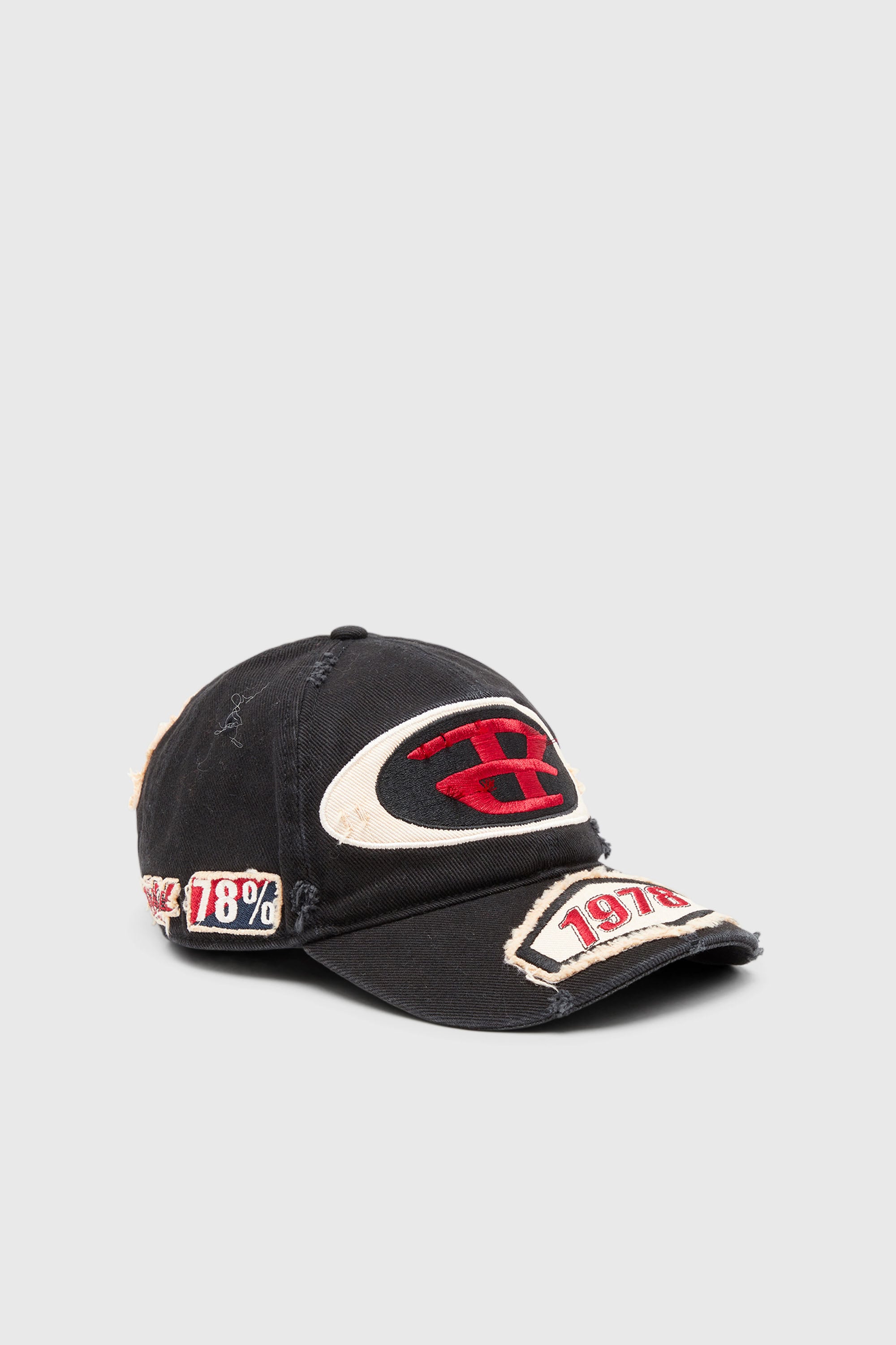 Diesel - C-BRAFF, Casquette de baseball avec empi&egrave;cements brod&eacute;s Mixte in Noir - 1