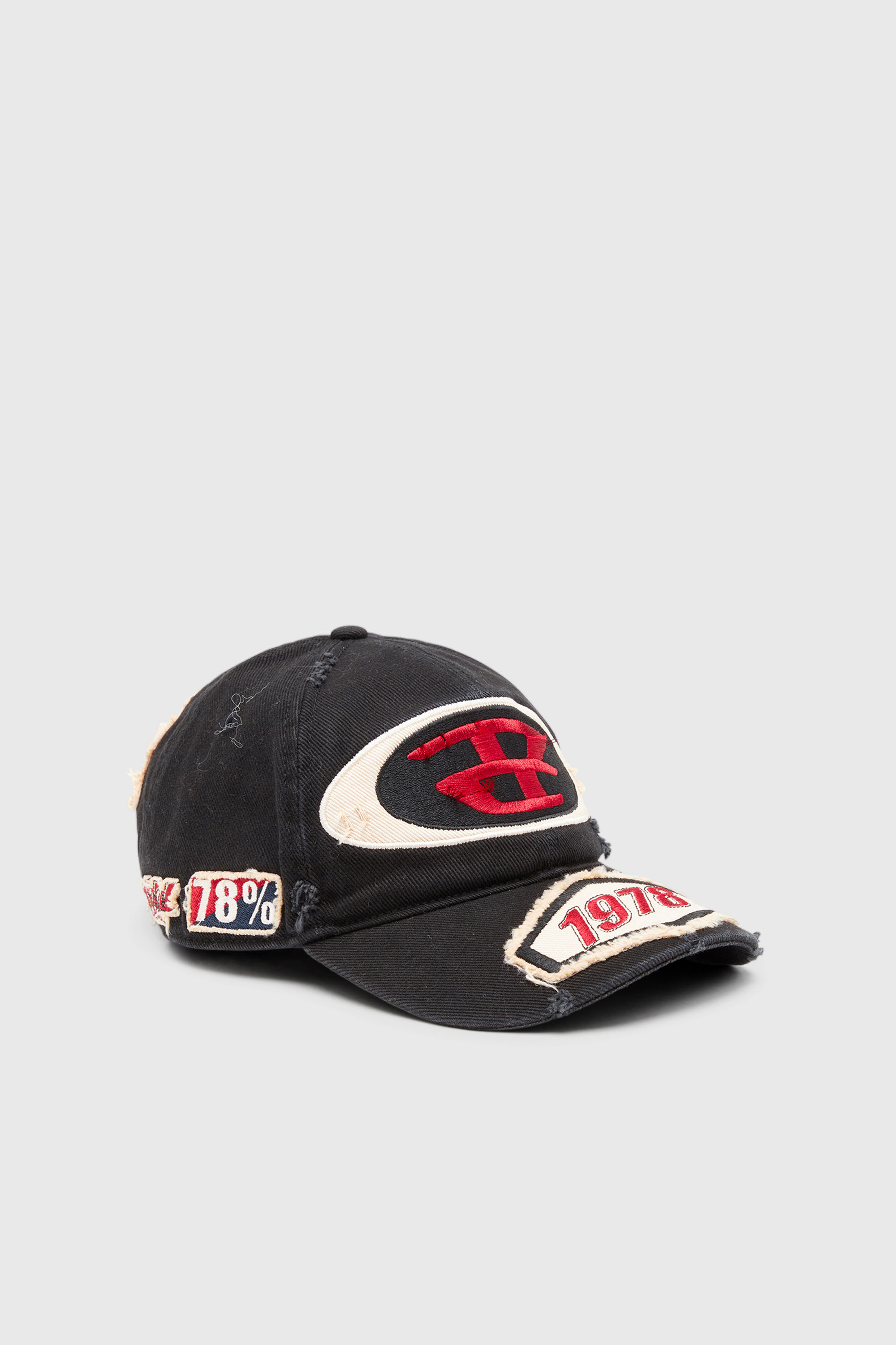 Diesel - C-BRAFF, Casquette de baseball avec empi&egrave;cements brod&eacute;s Mixte in Noir - 1