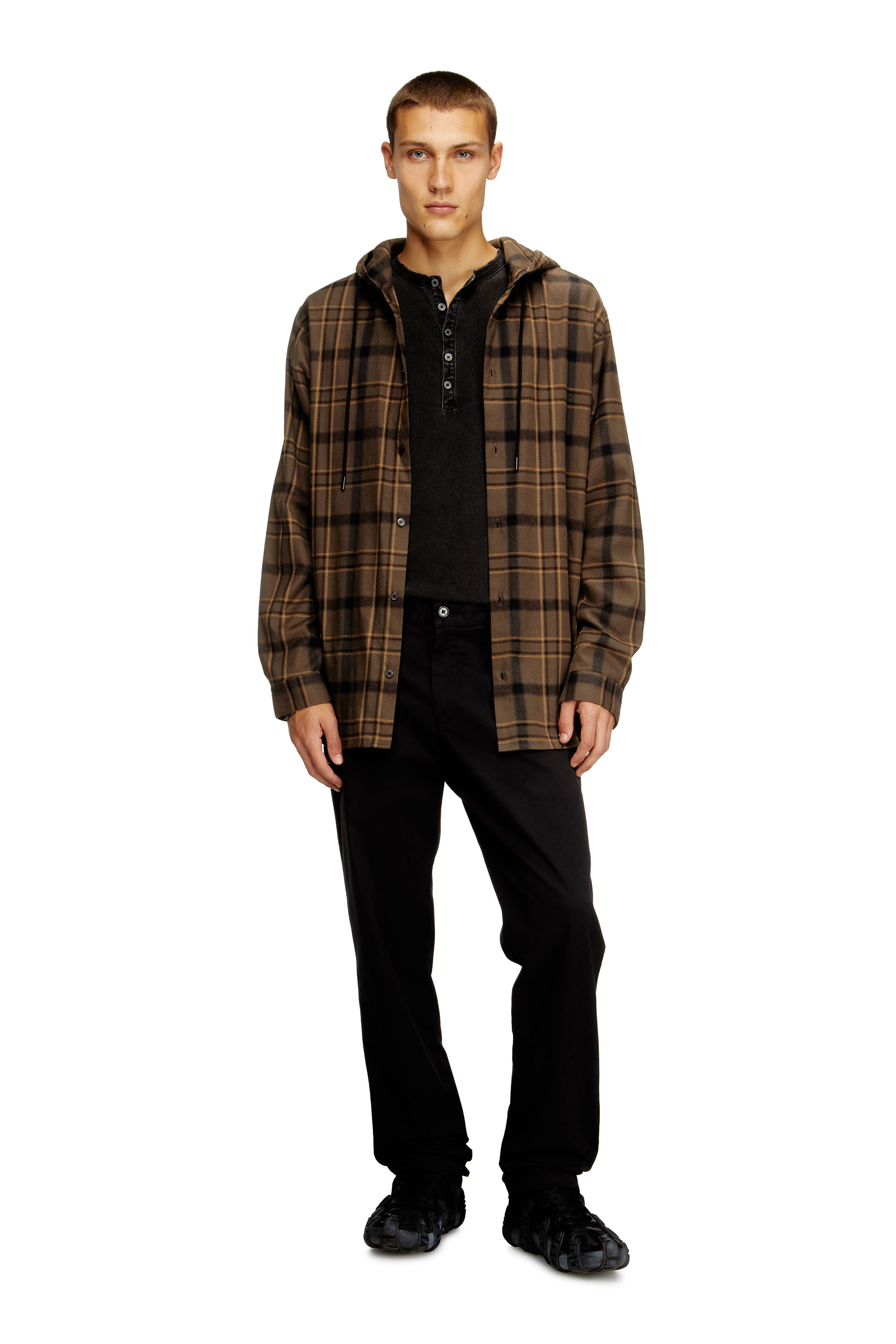 Diesel - P-DEFINE-EPCH, Pantalon en coton avec boucle utilitaire Homme in Noir - 2