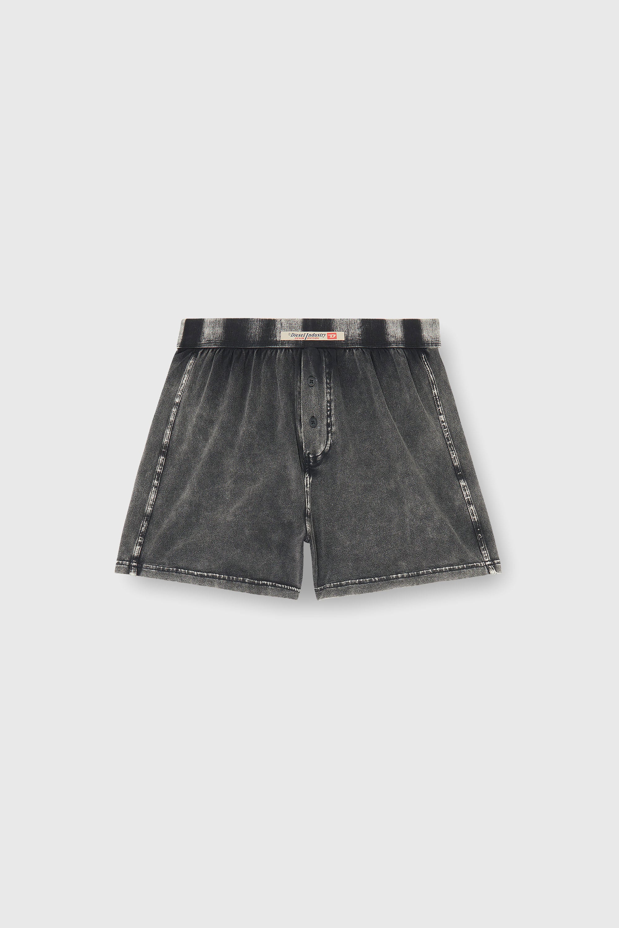 Diesel - STARPER-EL-DNM, Boxer en coton effet denim Homme in Gris - 2