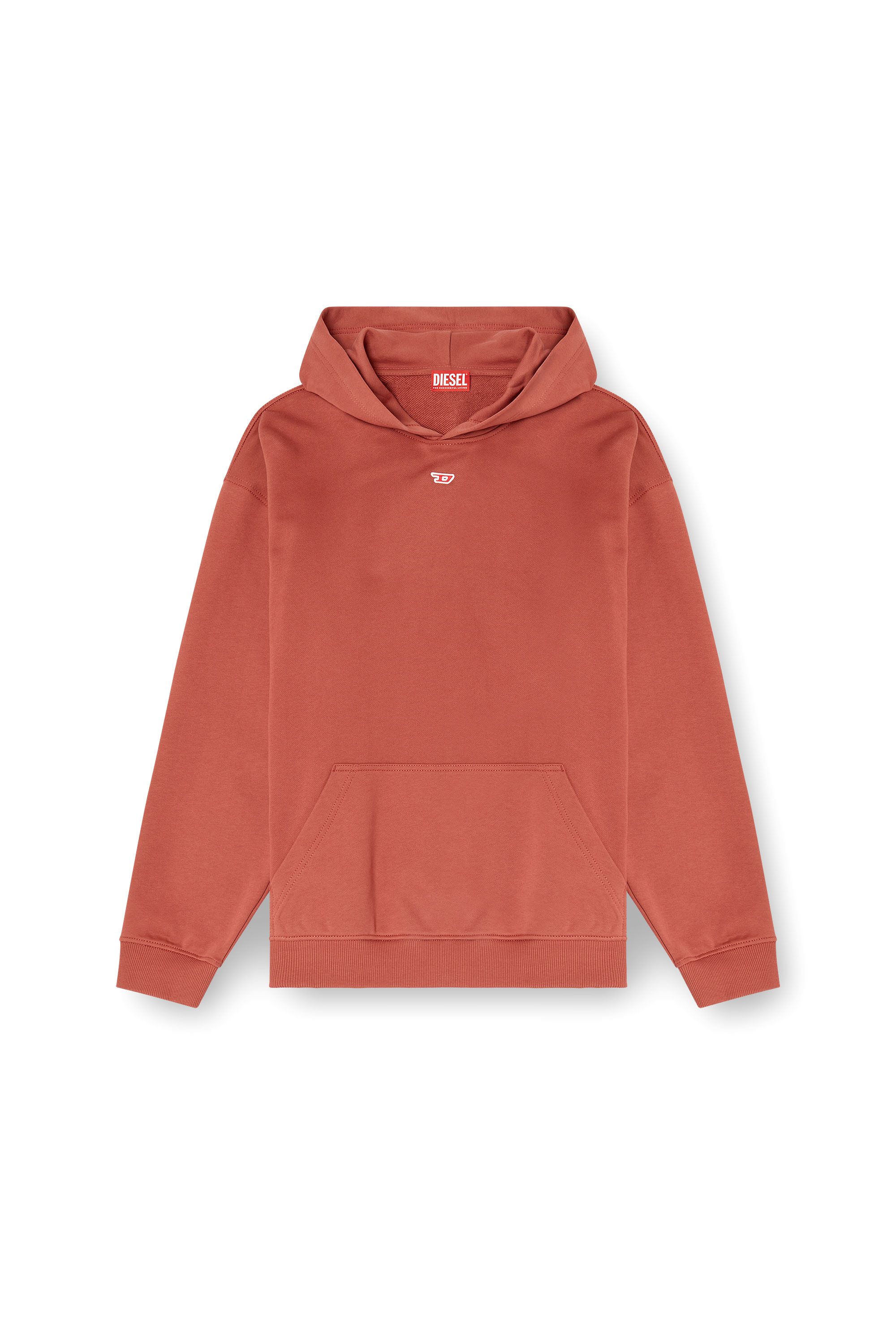 Diesel - S-BOXT-HOOD-D, Sweat-shirt à capuche avec empiècement D Homme in Rouge - 3