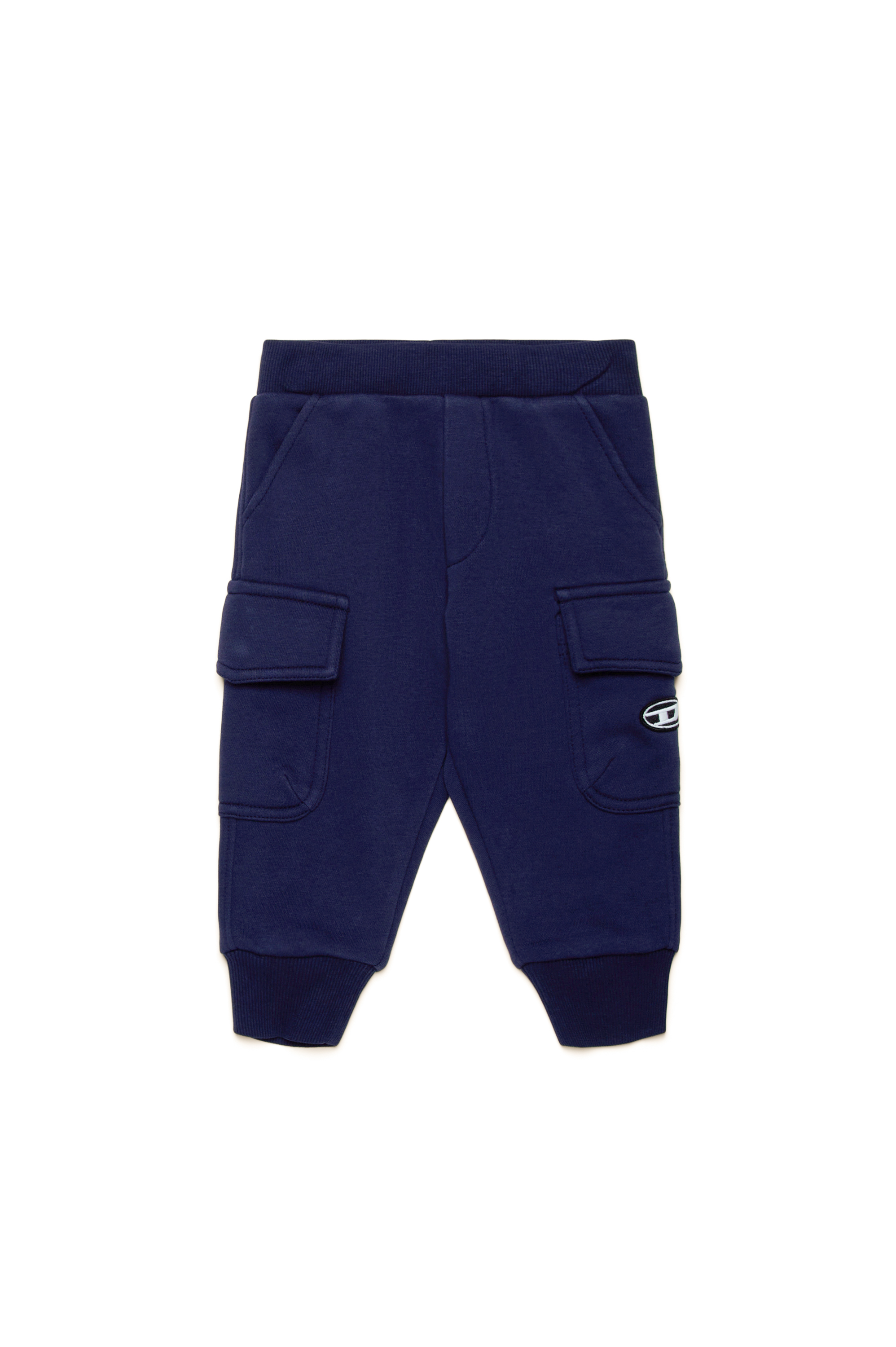 Diesel - POCKEB, Pantalon de survêtement cargo avec empiècement Oval D Homme in Bleu - 1