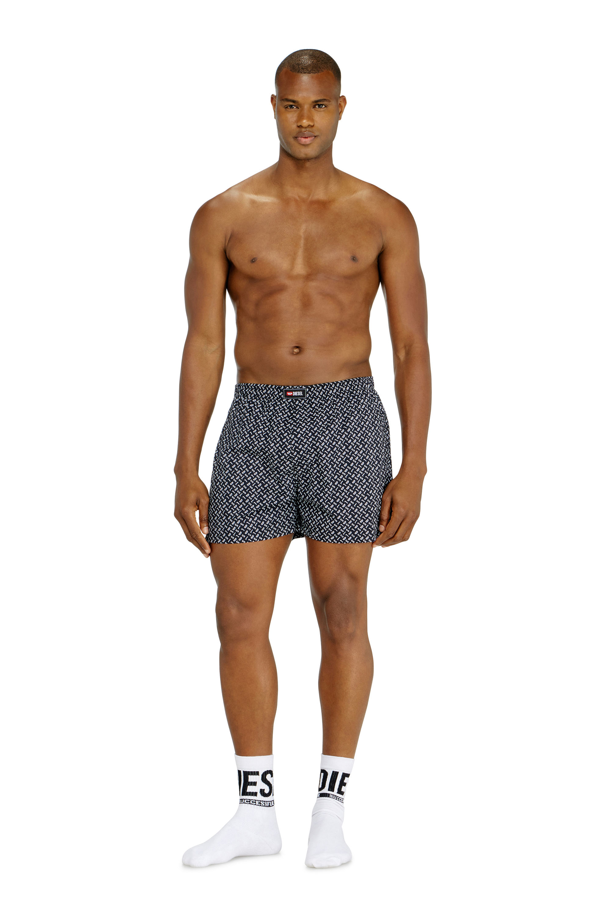 Diesel - RYAN-D-CORE-3PACK, Lot de trois boxers en coton unis et imprim&eacute; all-over DSL Homme in Polychrome - 1