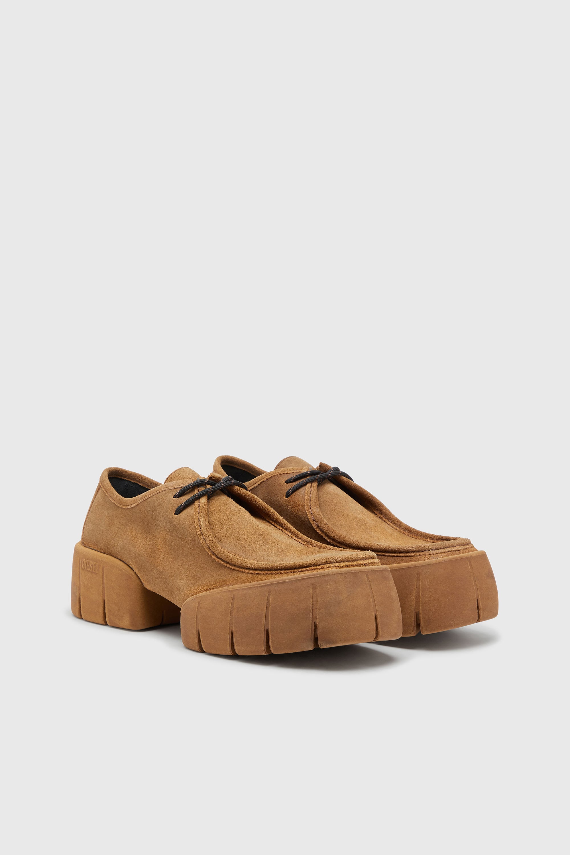 Diesel - D-TEX WB, D-Tex-Chaussures de style mocassin en daim cir&eacute; Homme in Marron - 2