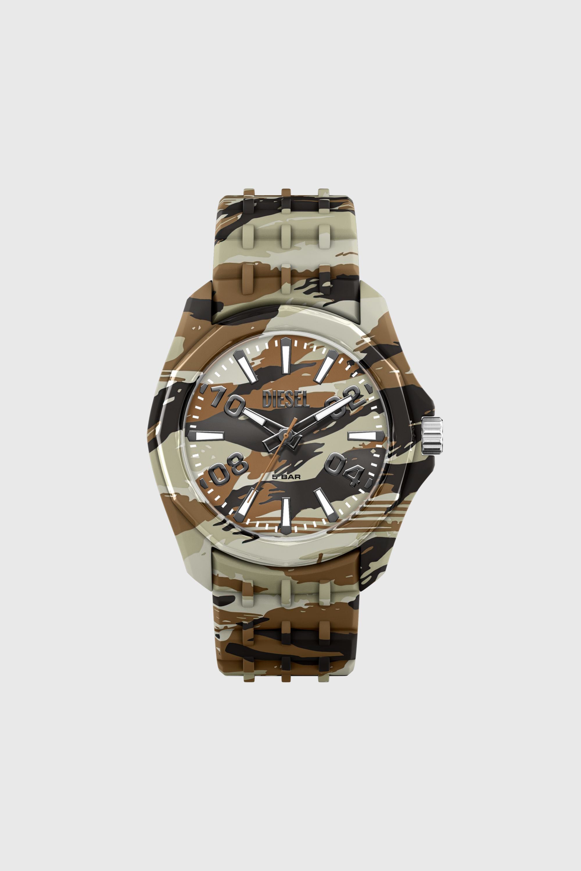 Diesel - DZ2242 WATCH, Montre Stinger camo de silicone Homme in Polychrome - 1