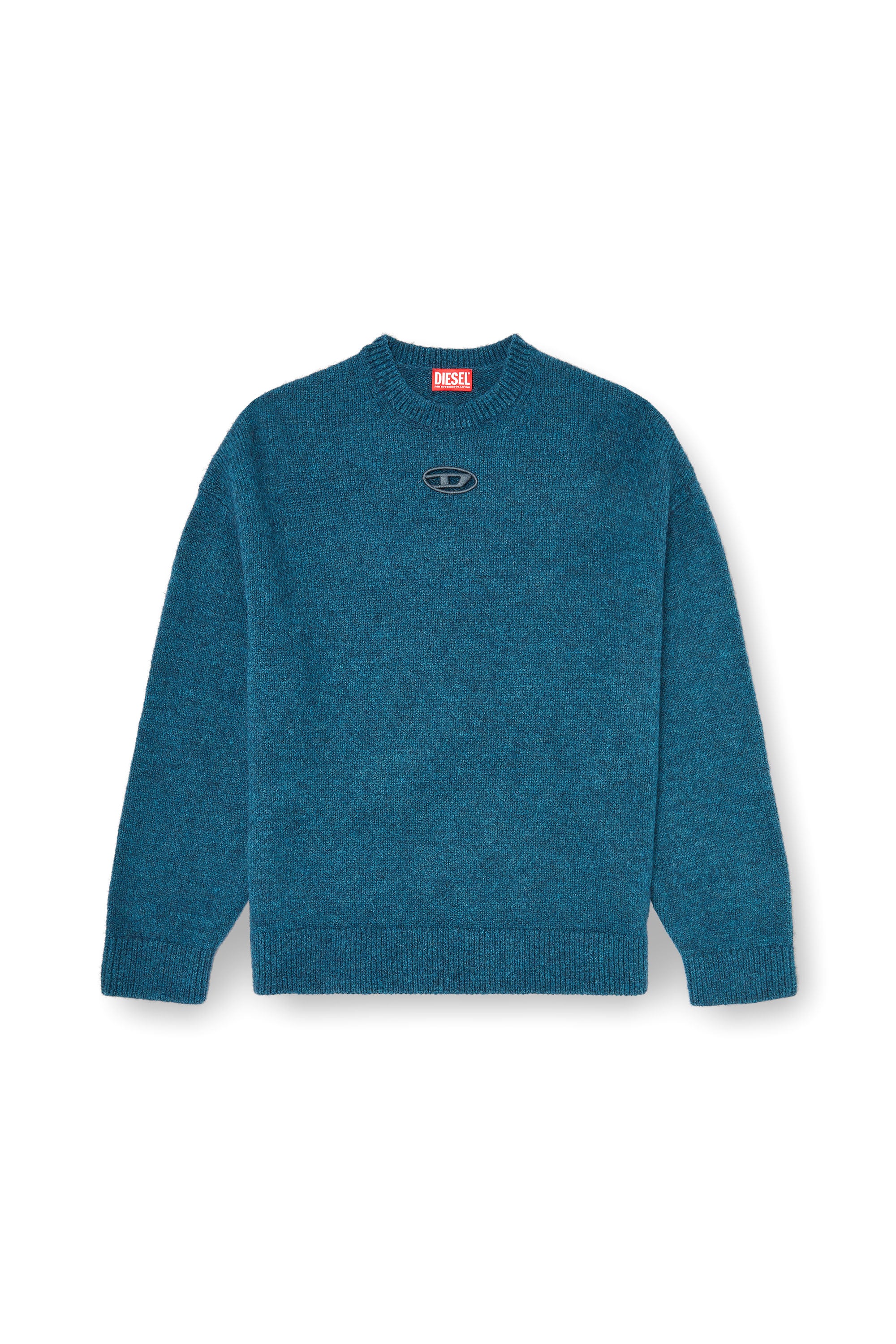 Diesel - K-AREESO, Pull en m&eacute;lange de laine et alpaga Homme in Vert - 3