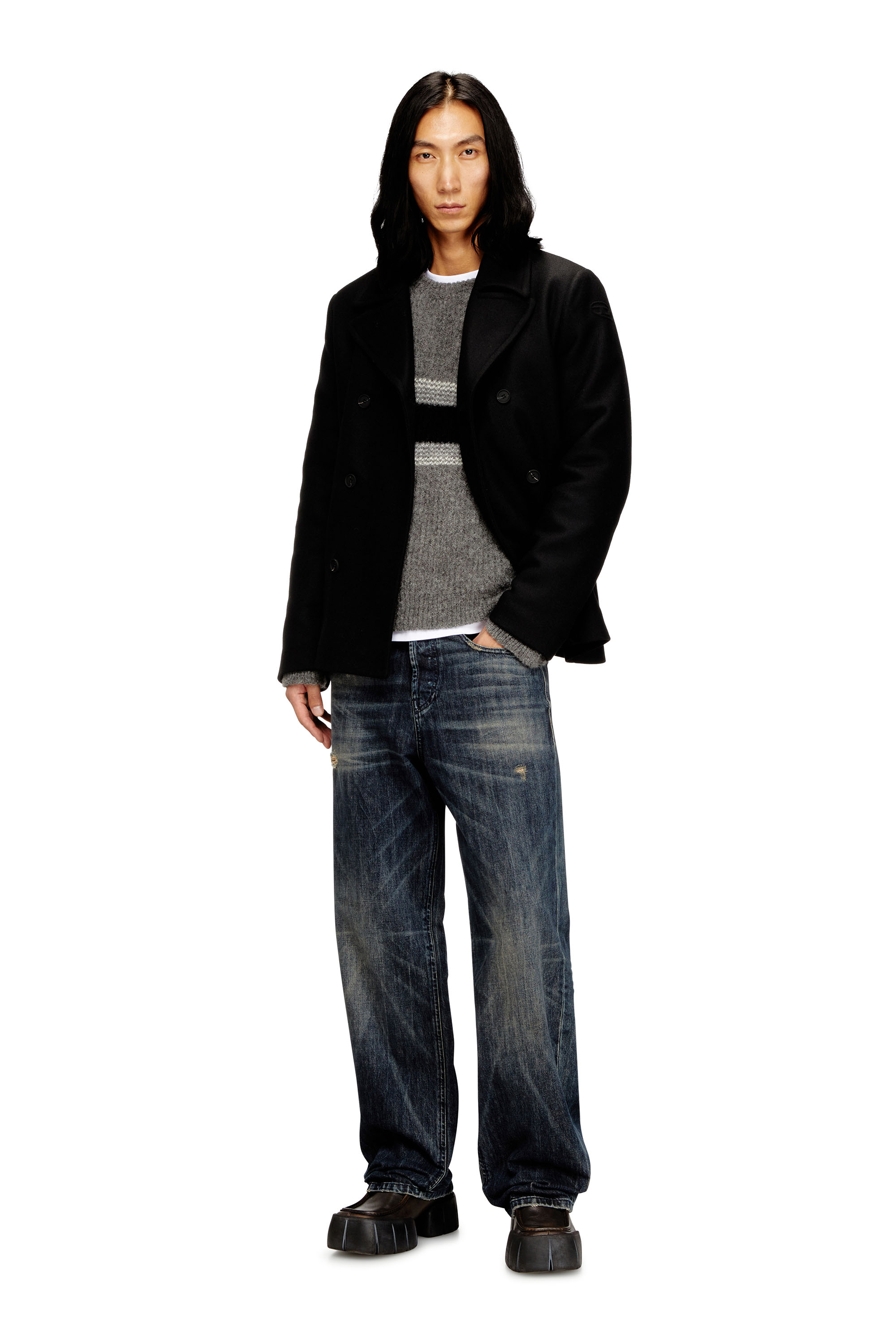 Diesel - W-HALEY-WRD, Caban en mélange de laine feutrée Homme in ToBeDefined - 2