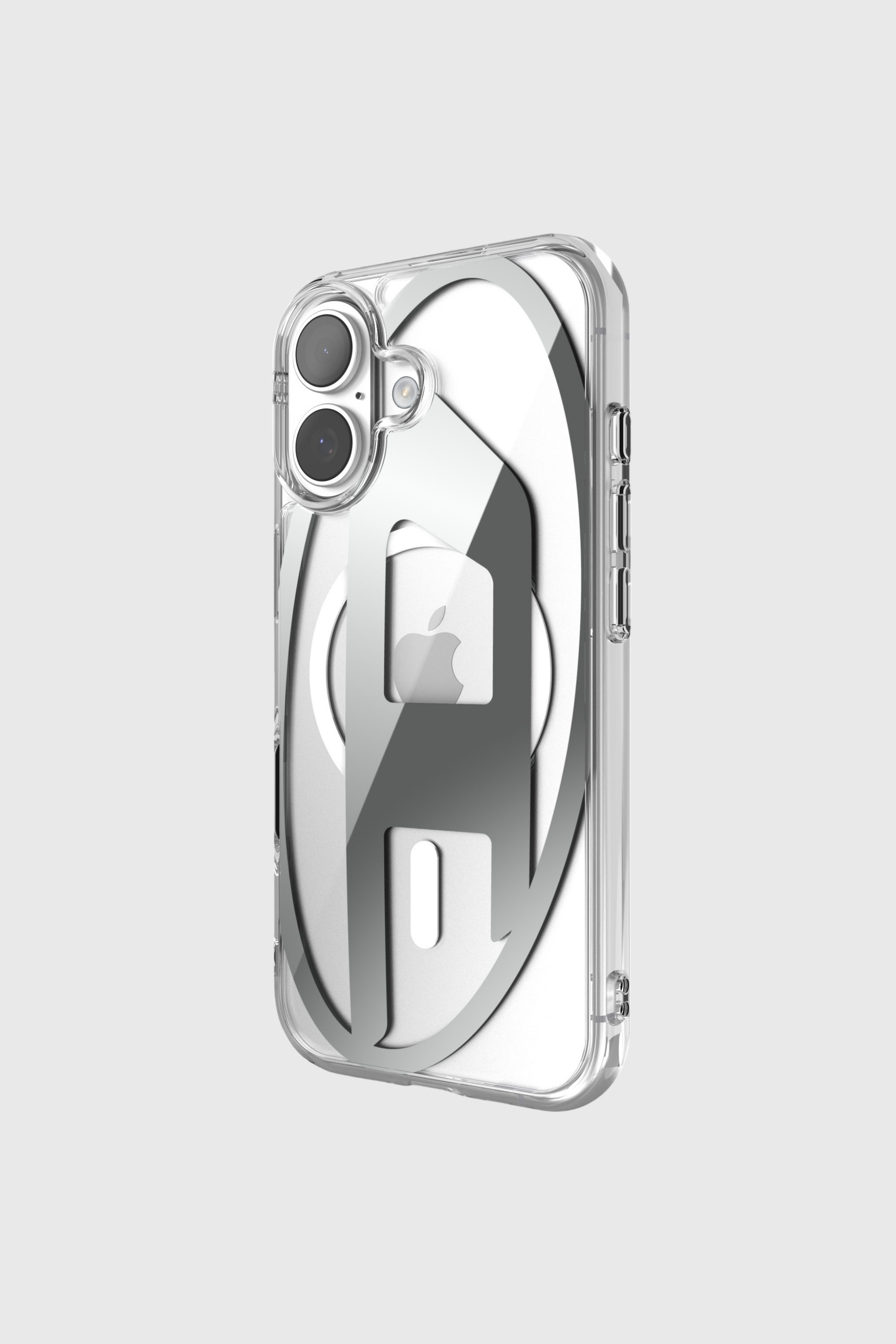 Diesel - 60411 AOP CASE, &Eacute;tui Oval D Metallic avec Magsafe pour iPhone 17 argent Mixte in Gris - 3