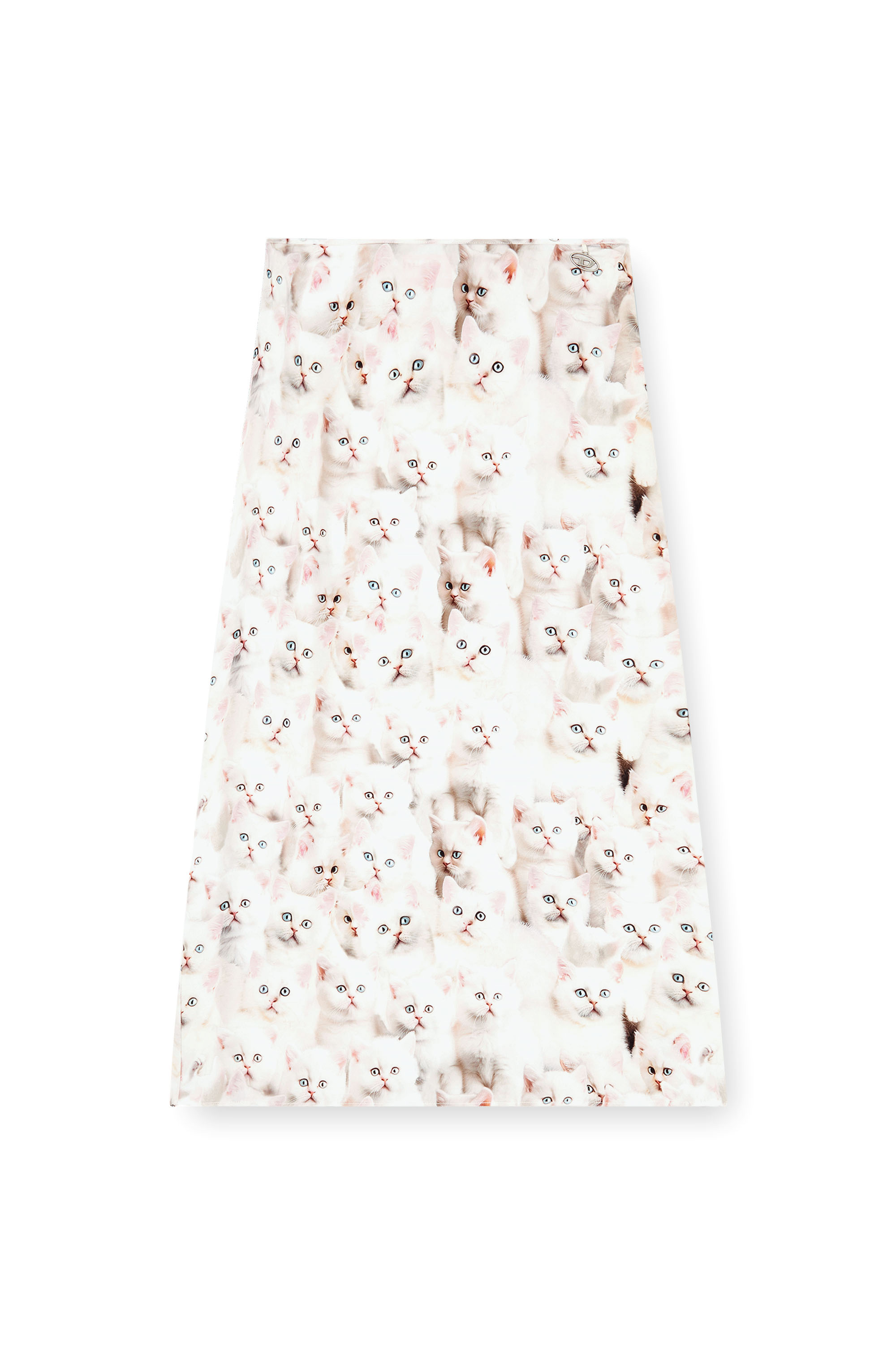 Diesel - O-RCHID-R1, Jupe midi en viscose avec imprimé intégral Femme in Blanc - 3