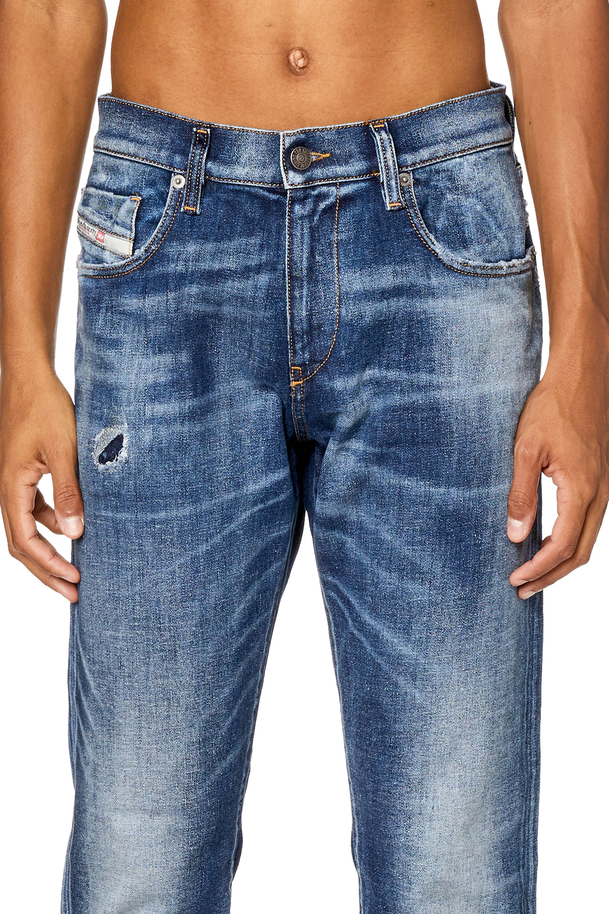 Diesel - Slim Jeans 2019 D-Strukt 09G89, Bleu moyen - Image 4