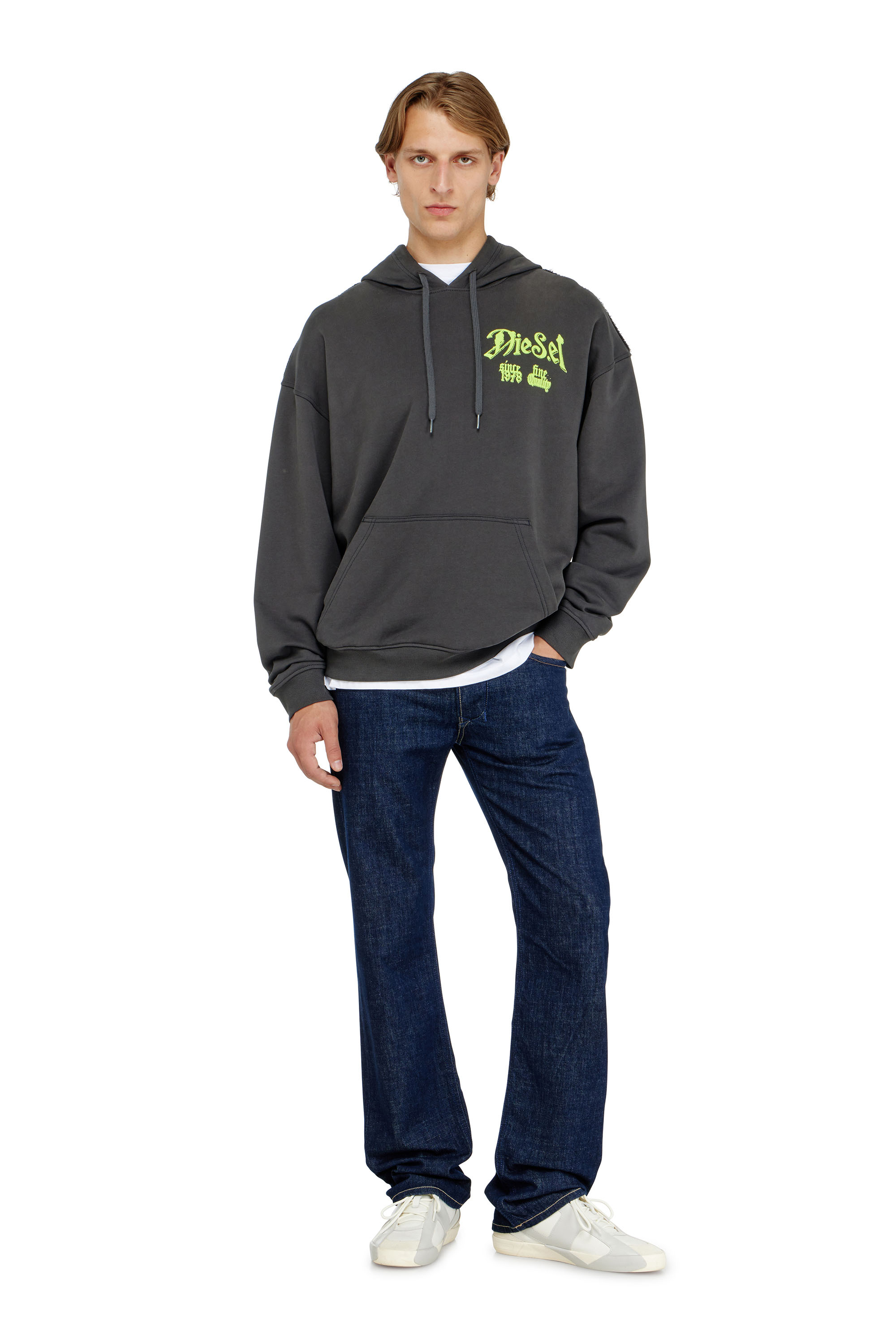Diesel - S-BOXT-HOOD-AA2, Sweat &agrave; capuche en coton avec graphismes floqu&eacute;s Homme in ToBeDefined - 2