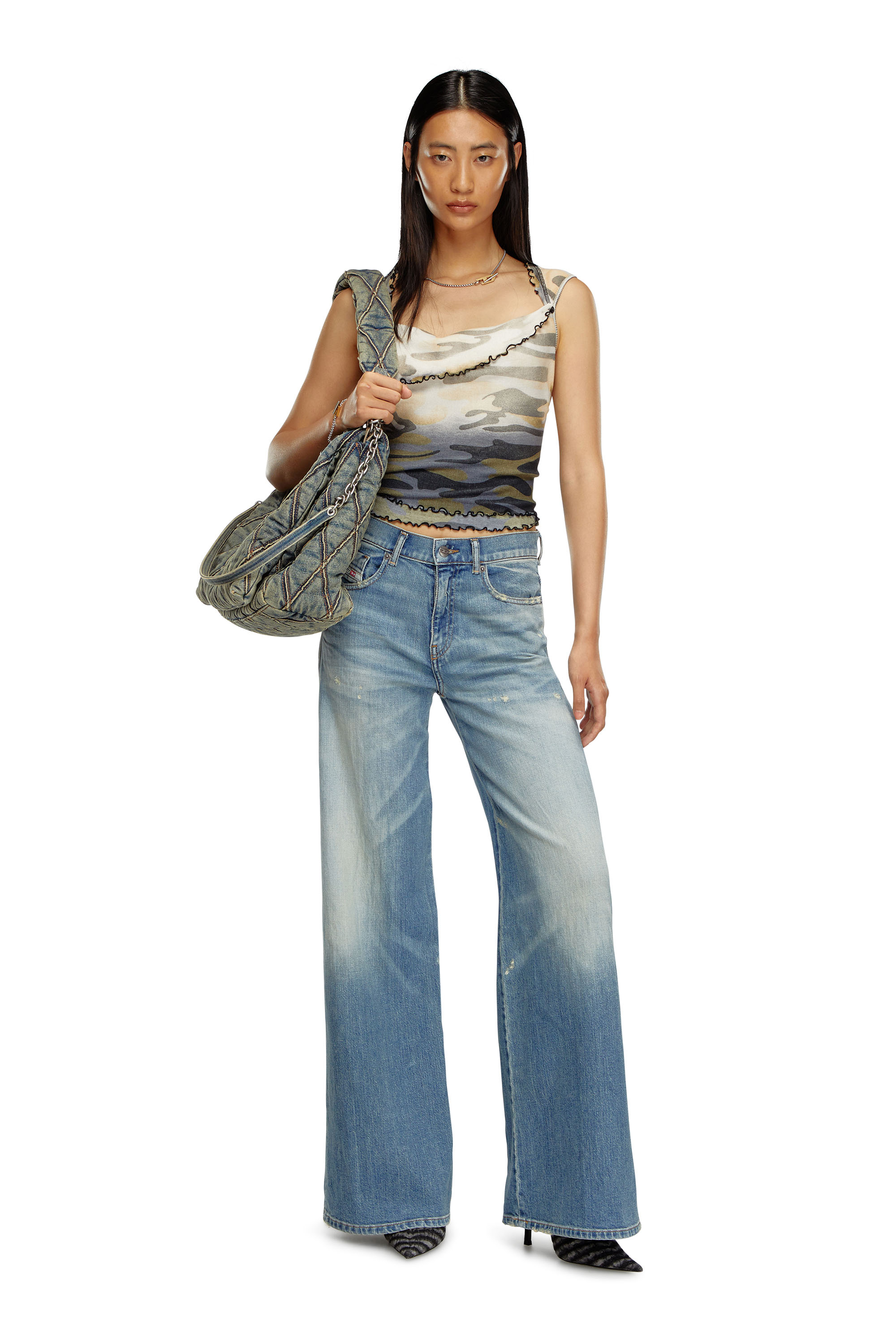 Diesel - Flare Jeans 1978 D-Akemi 09J44 Femme, Bleu moyen - Image 1