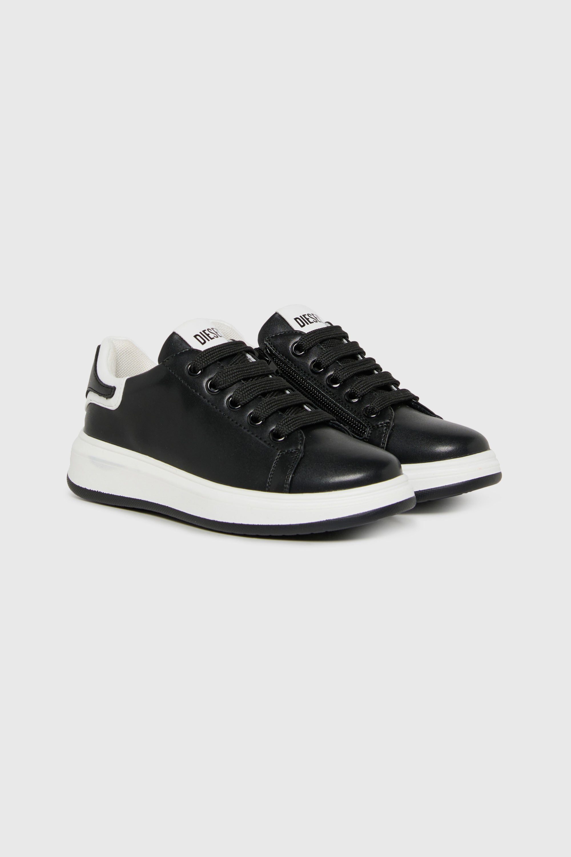 Diesel - S-MEQUIPLA, S-MEQUIPLA-Baskets avec finitions contrast&eacute;es Mixte in Noir - 2