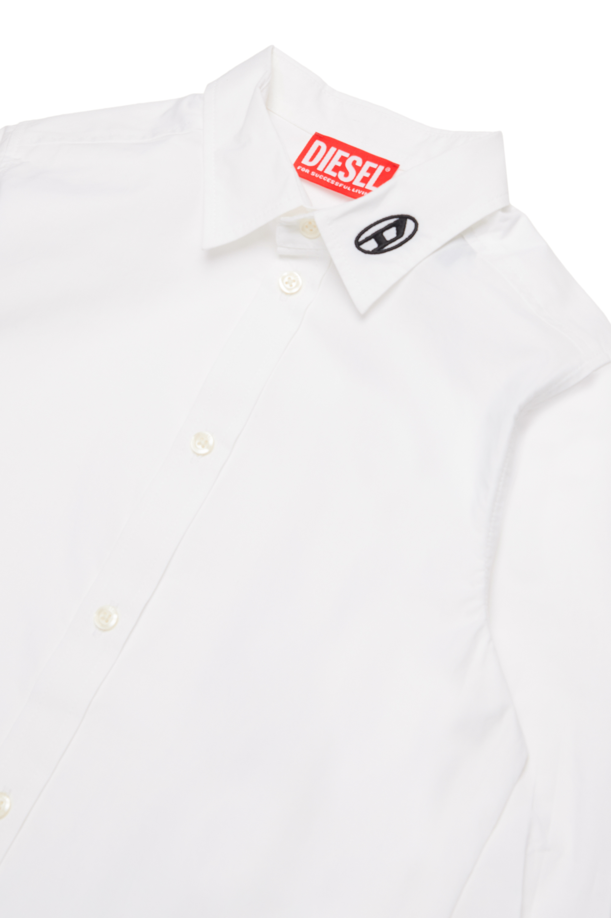 Diesel - CPINGO, Homme Chemise à manches longues avec broderie Oval D in Blanc - Image 3