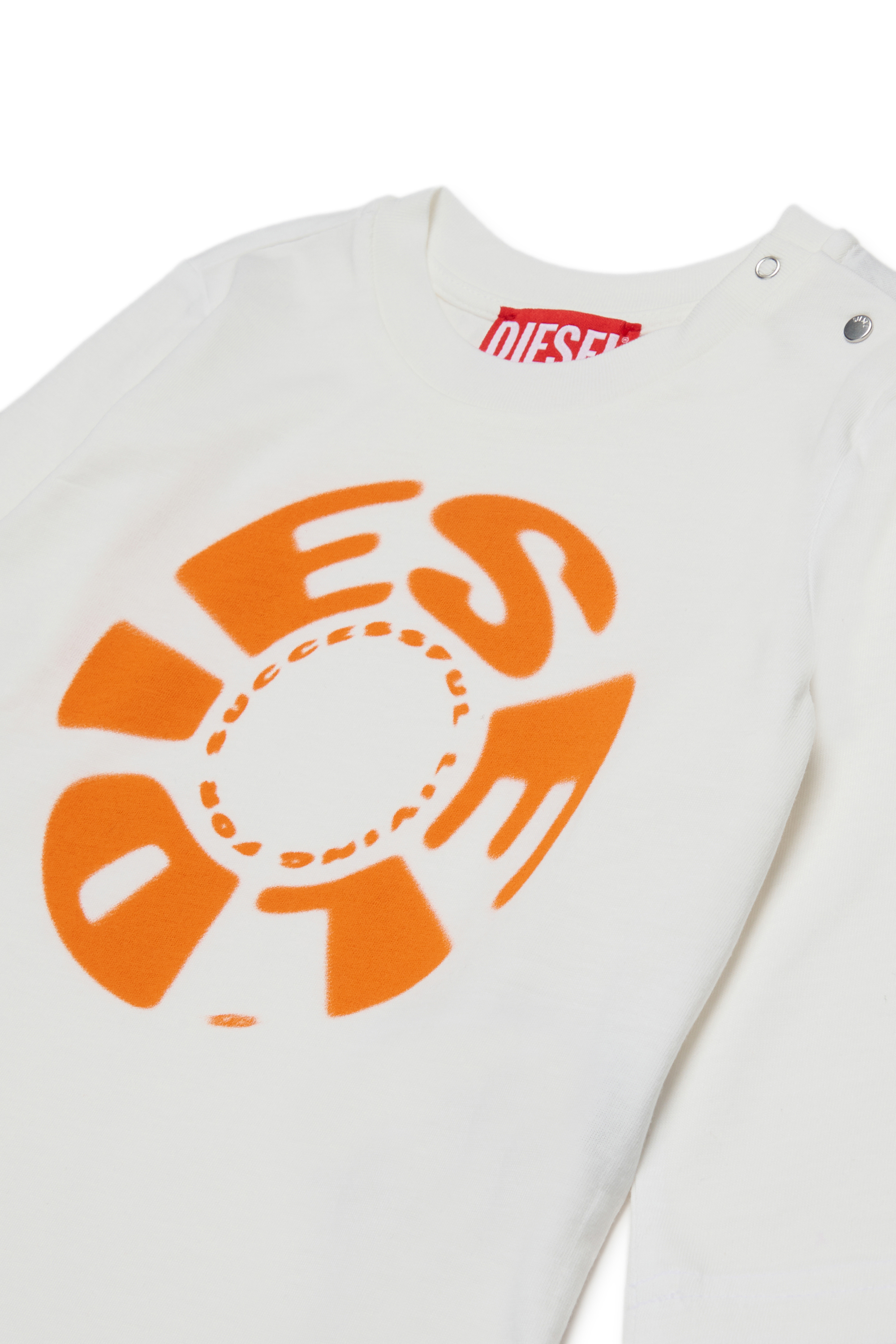 Diesel - TRAVONB, Man's Cotton T-shirt with print in White - 3