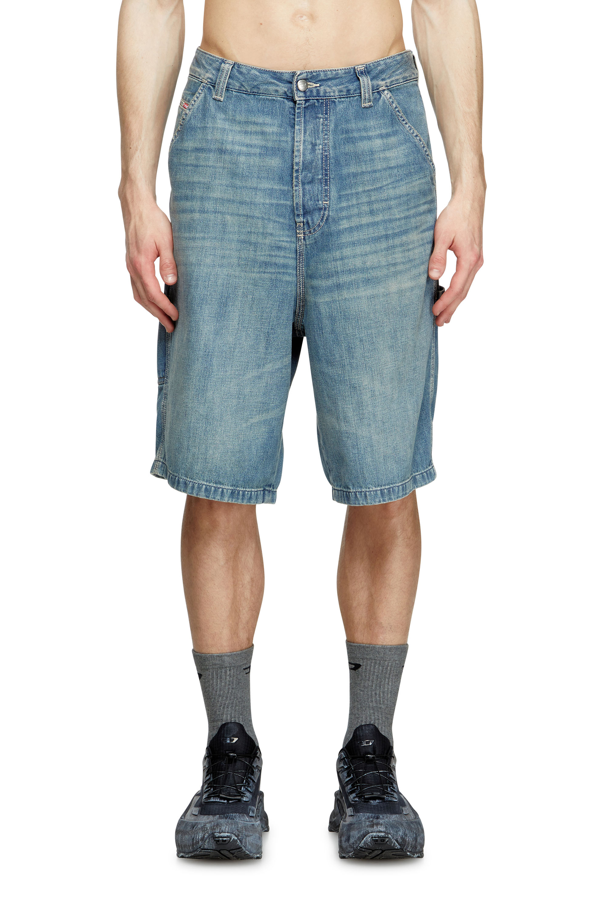 Diesel - D-LIVERY-W-SHORT, Short en denim de style utilitaire Homme in Bleu - 3