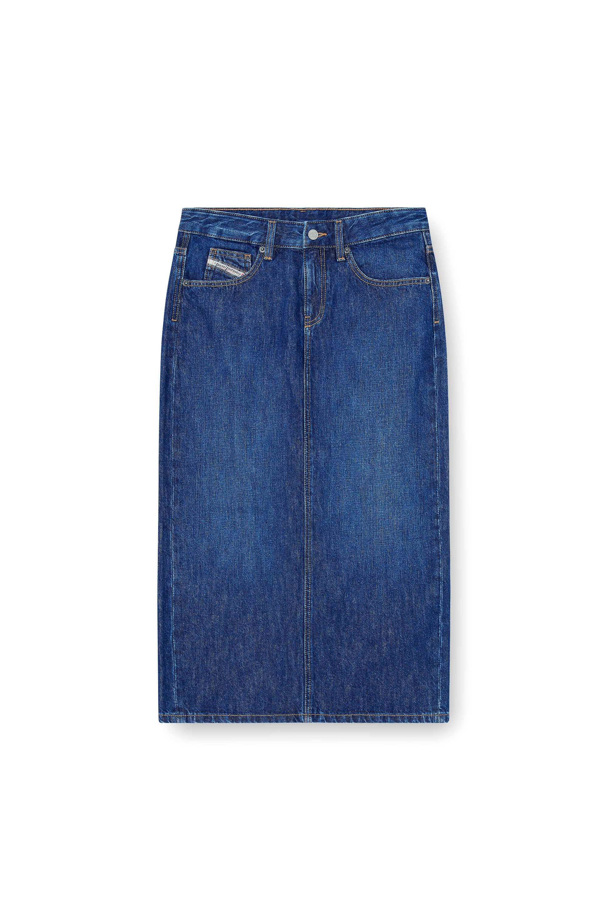 Diesel - DE-SKYE-D, Jupe midi en denim Femme in Bleu - 2