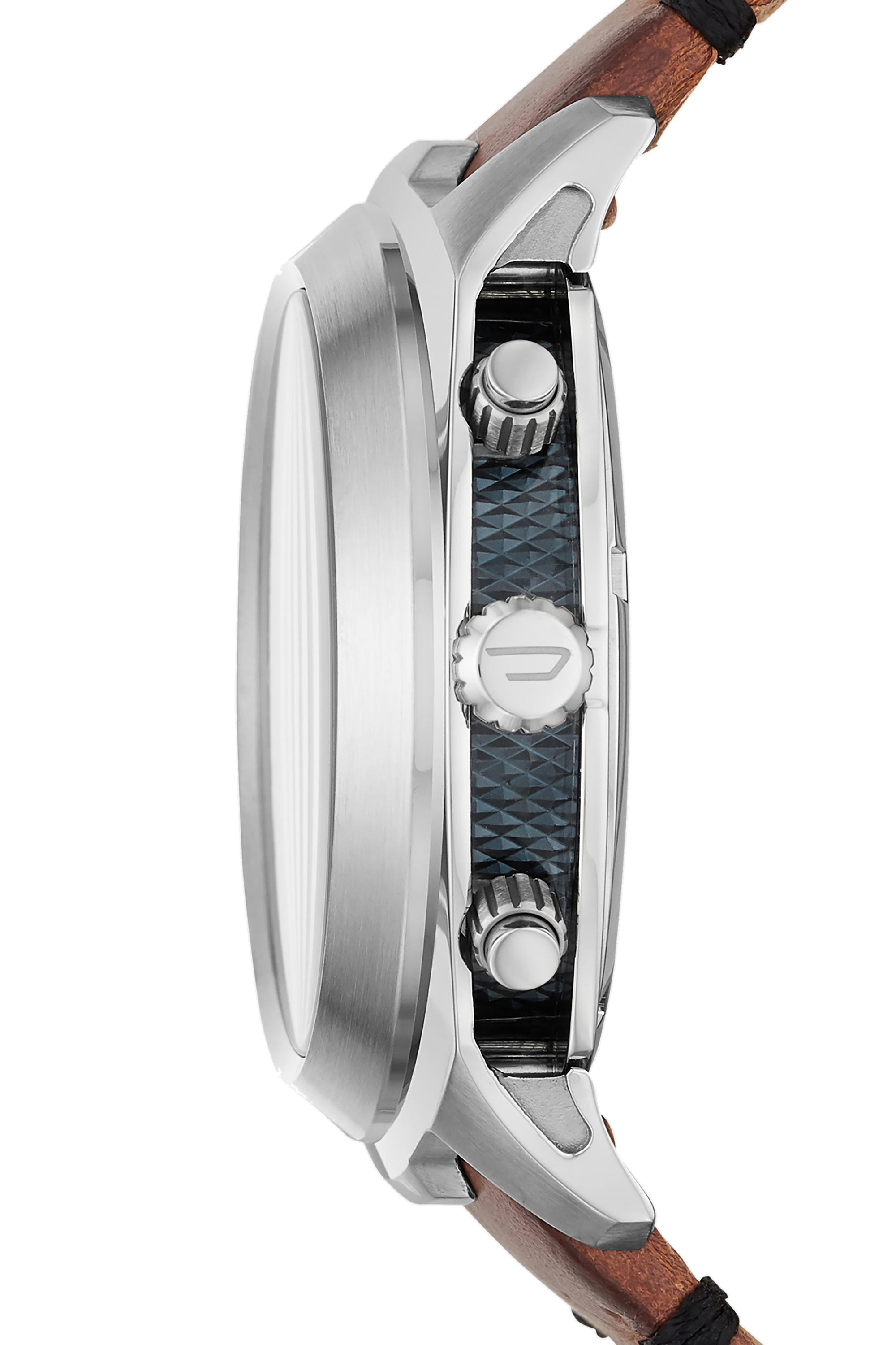 Diesel - DZ4508, Tumbler montre chronographe en cuir marron Homme in Marron - 2