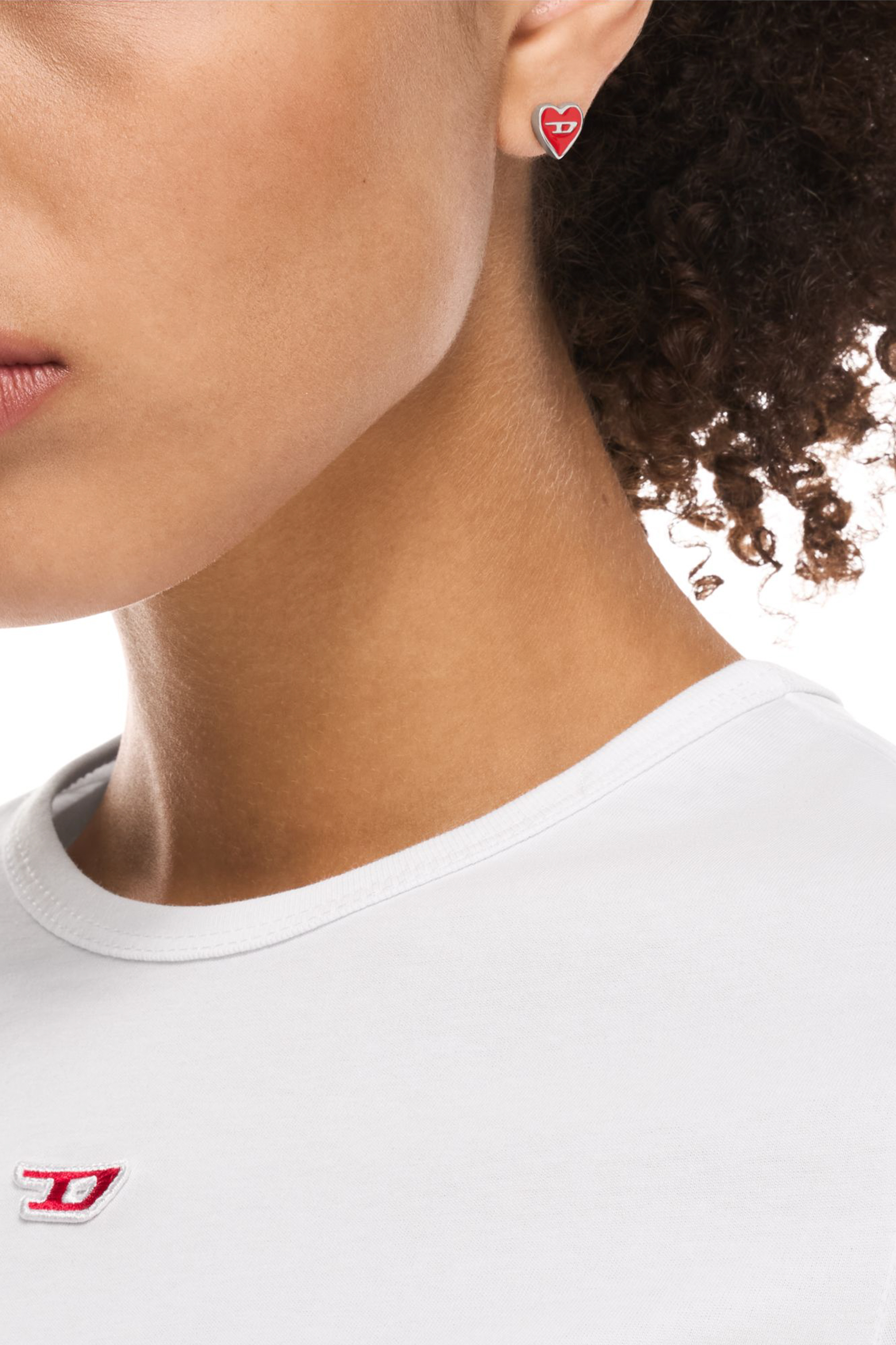 Diesel - DX166740 JEWELLERY, Boucle d&rsquo;oreille clou en acier inoxydable Mixte in Gris argent&eacute; - 3