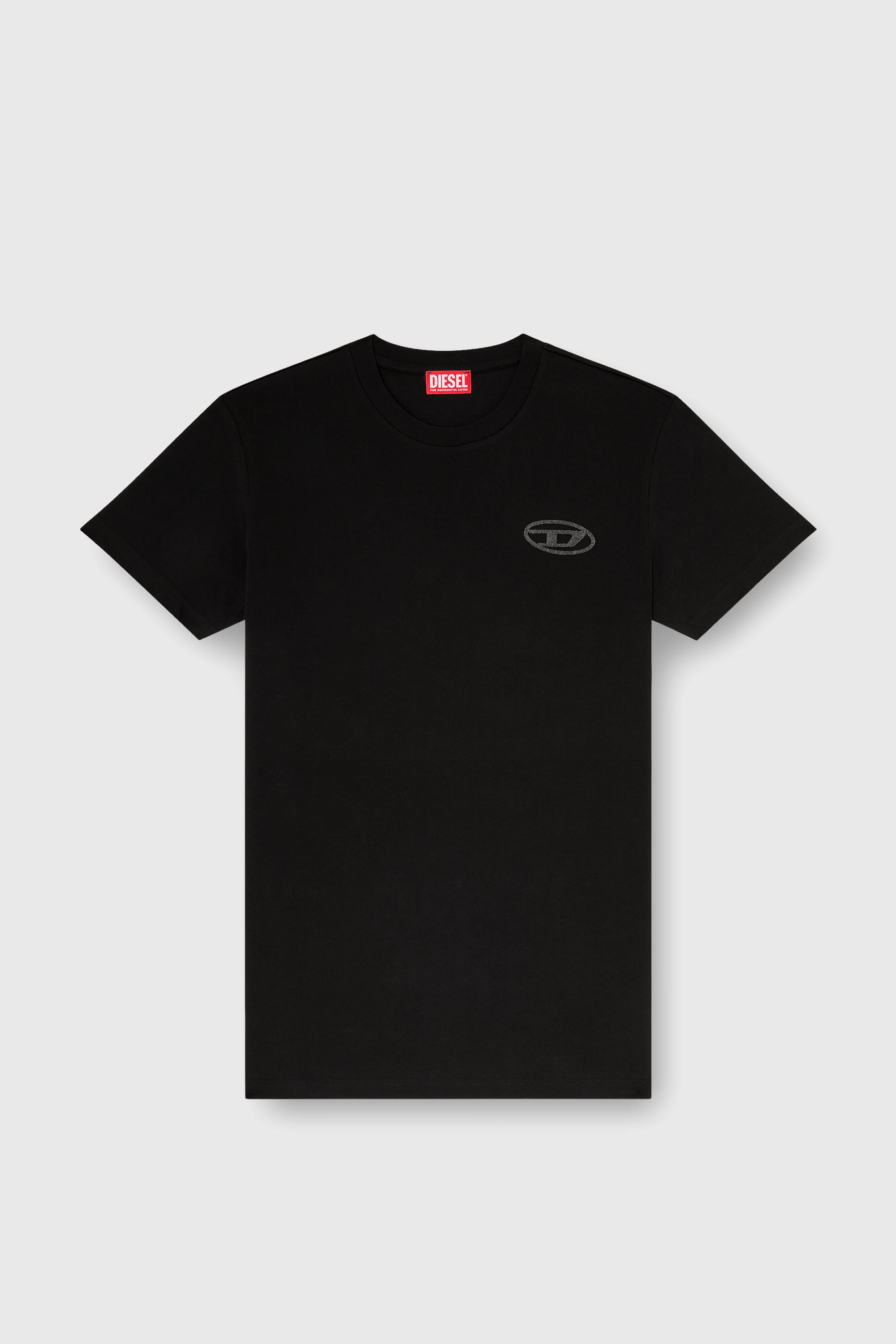 Diesel - T-DIEGO-T92, T-shirt en coton avec logo Oval D Homme in Noir - 2