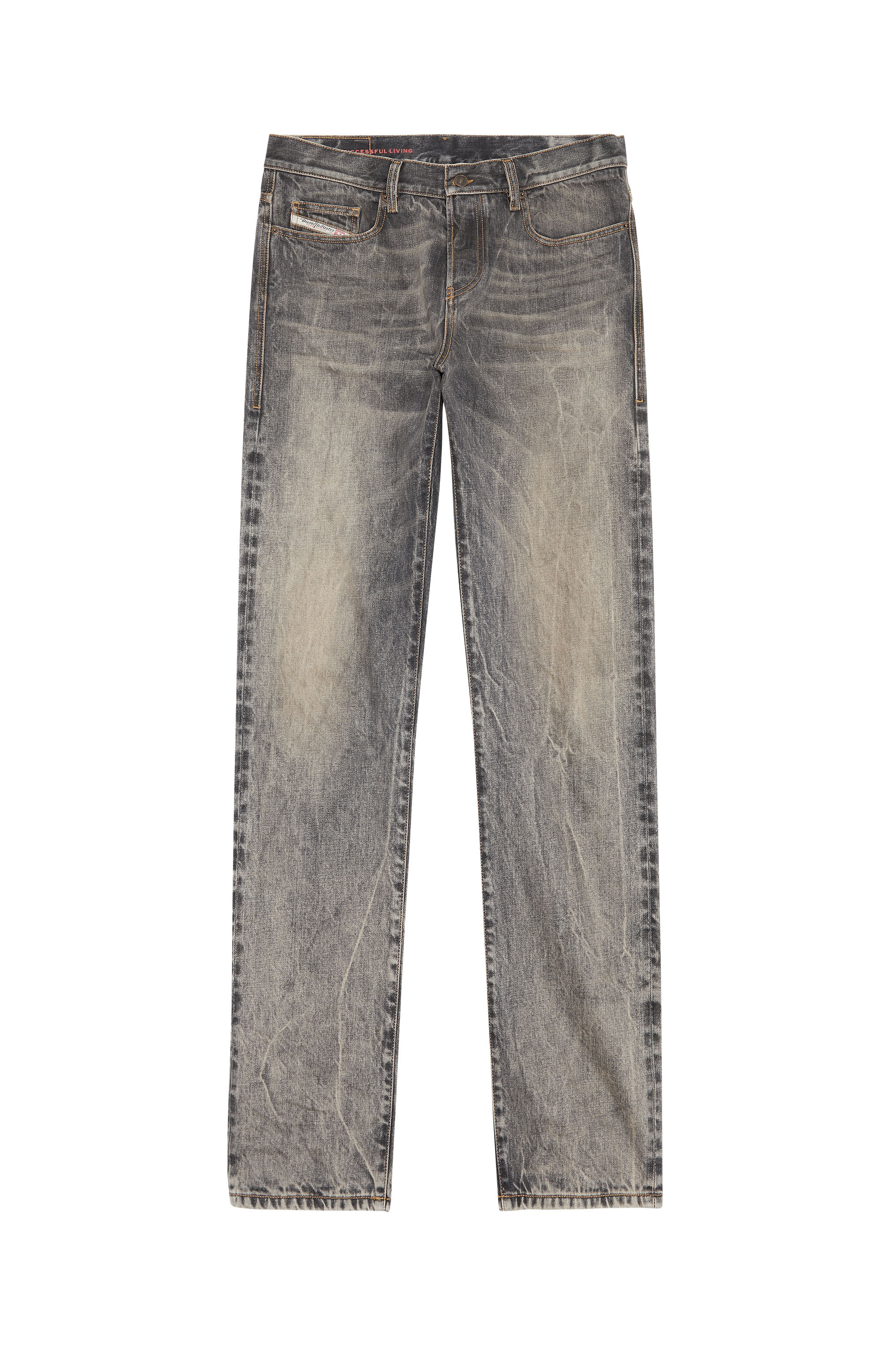 Diesel - 2020 D-Viker 007C9 Straight Jeans, Noir/Gris foncé - Image 6