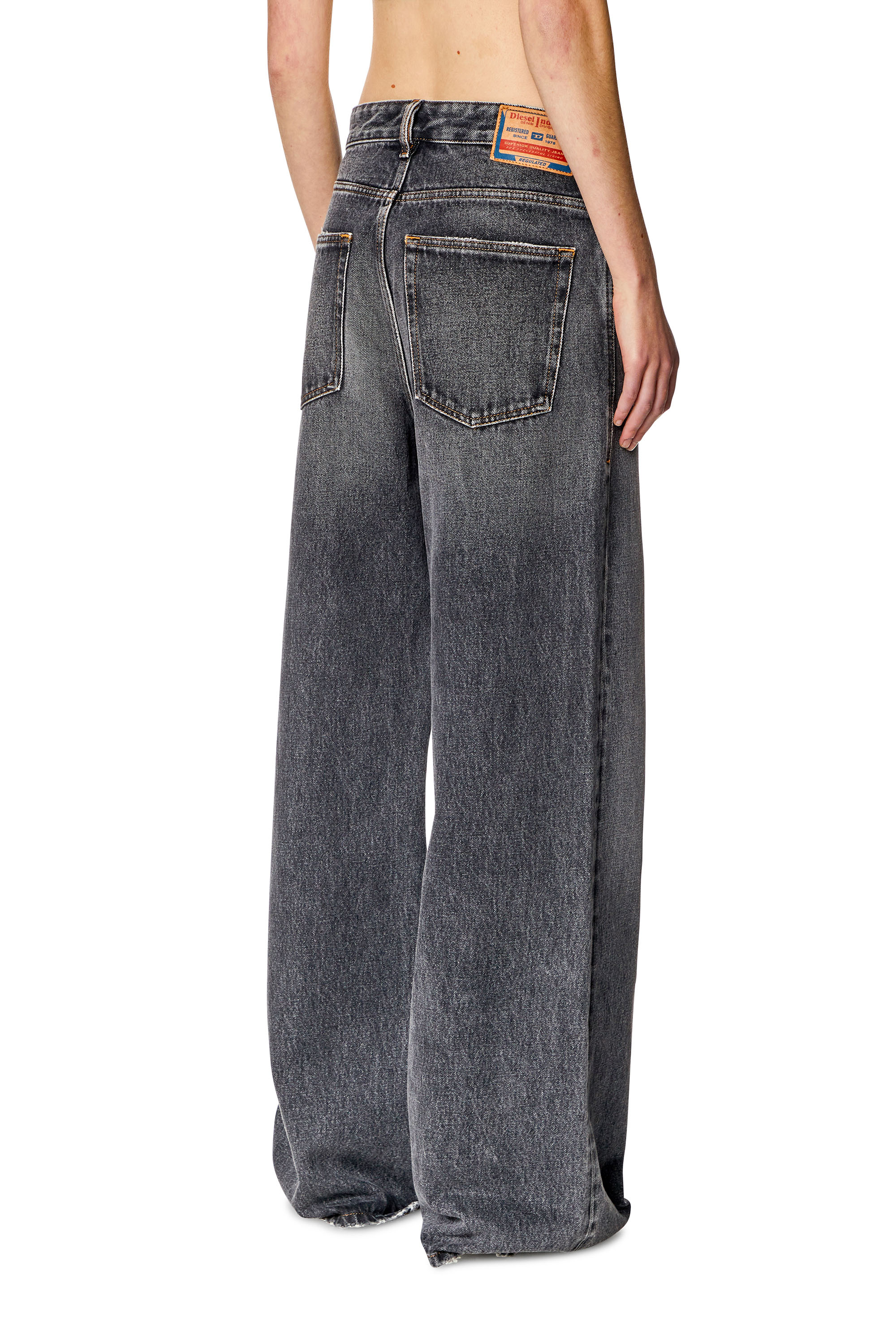Diesel - 1996 D-Sire 007F6 Straight Jeans, Noir/Gris foncé - Image 2