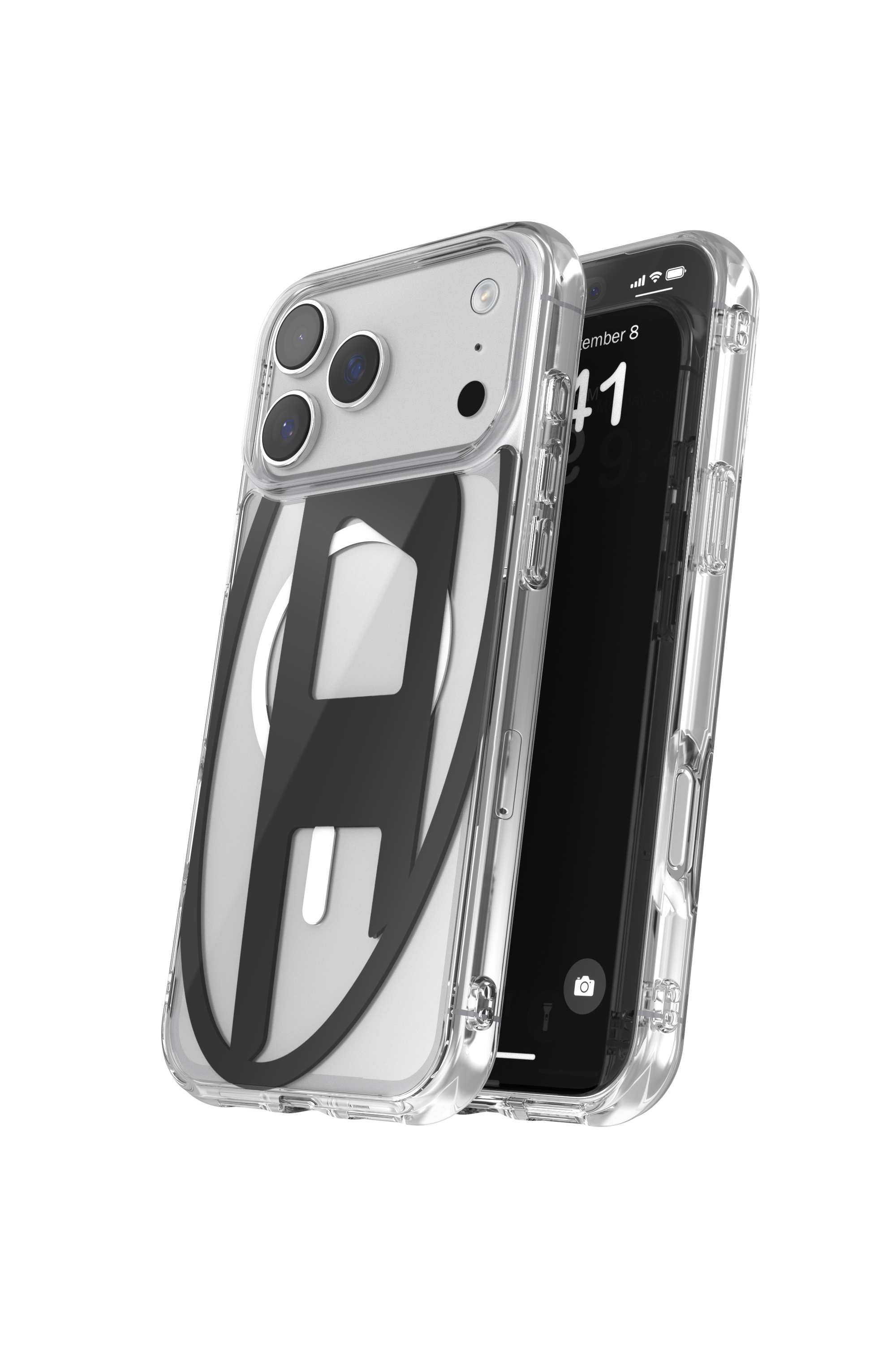 Diesel - 60418 AOP CASE, Étui métallique Oval D avec Magsafe pour iPhone 17 Pro Max Mixte in Noir - 3