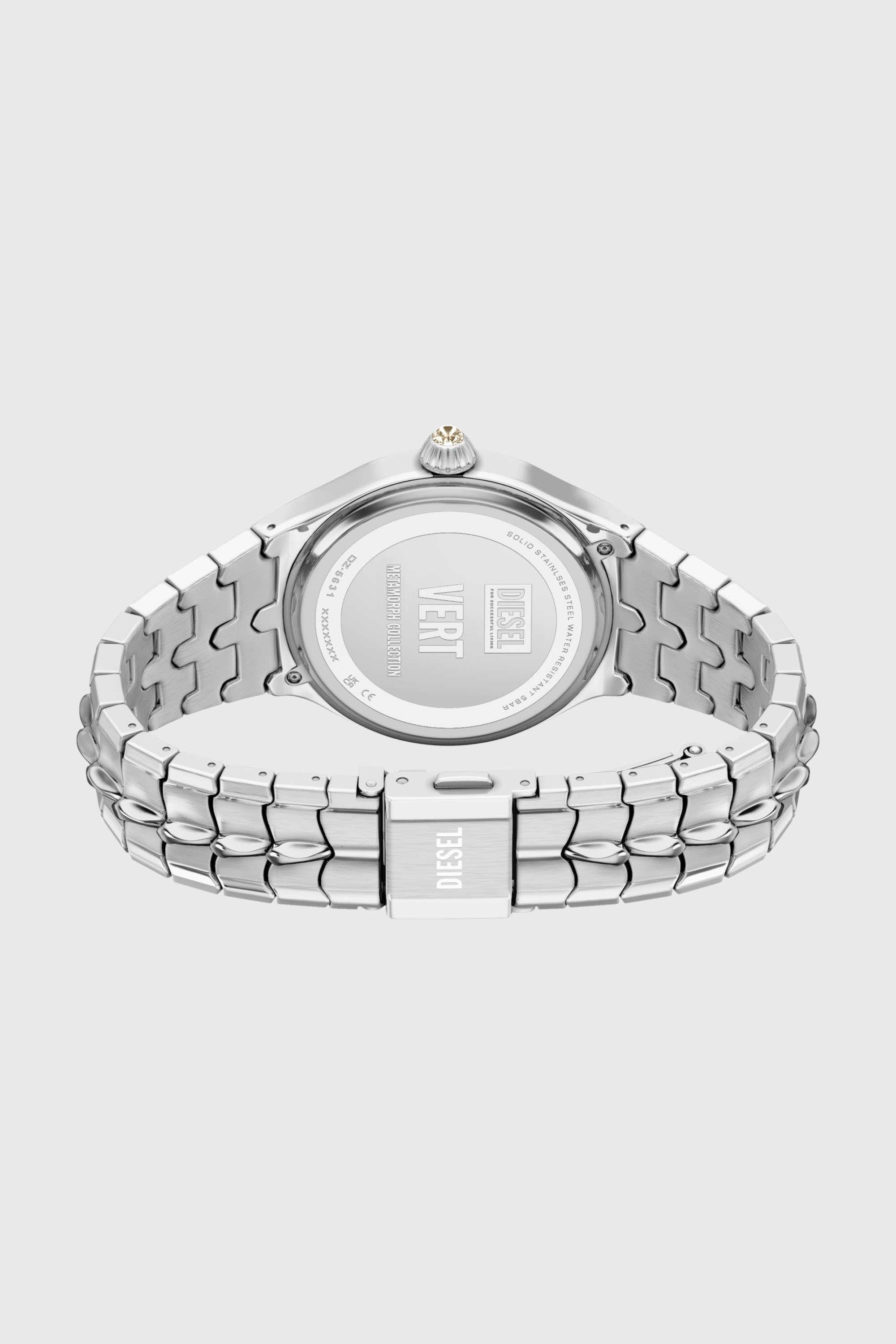 Diesel - DZ5631 WATCH, Montre Vert en acier inoxydable Homme in Gris argent&eacute; - 6