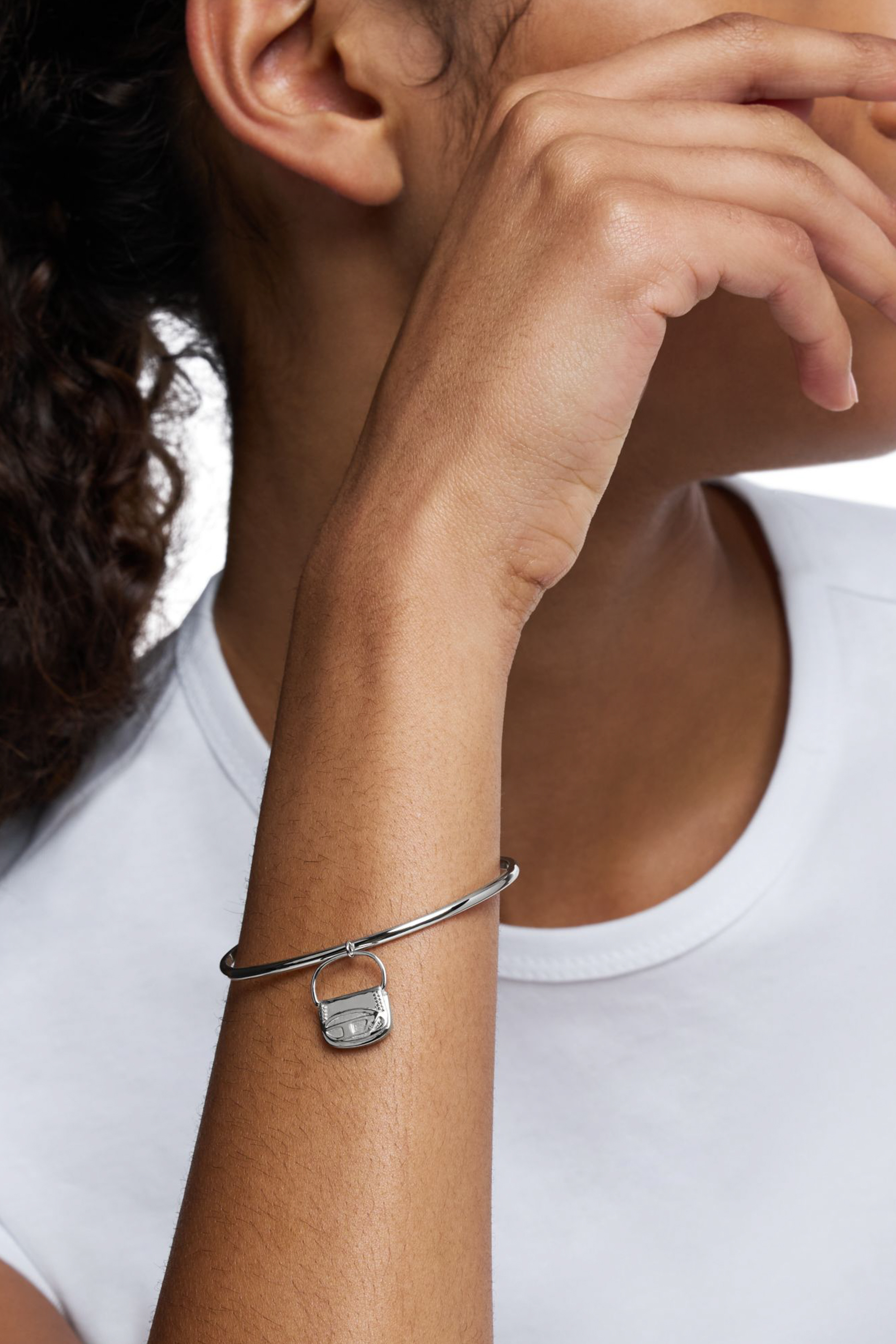 Diesel - DX1621040 JEWELLERY, Bracelet jonc en acier inoxydable Mixte in Gris argenté - 3