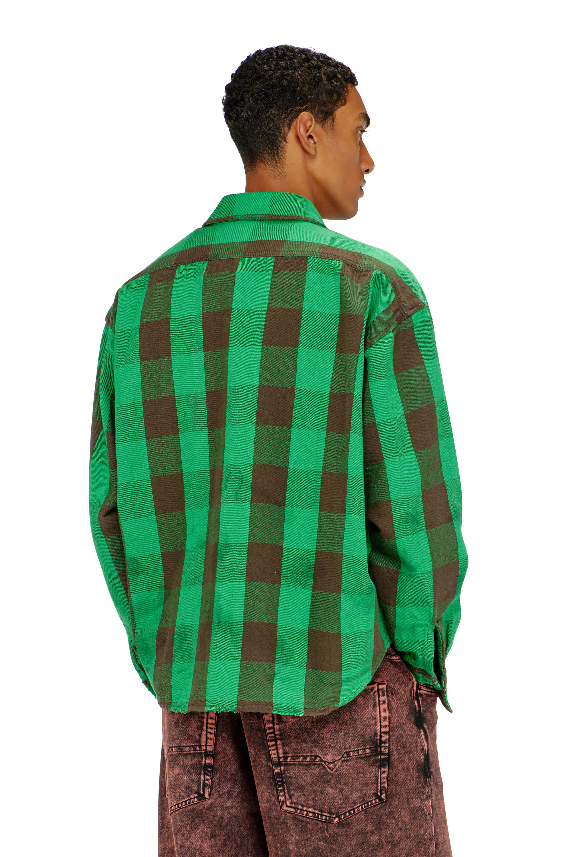 Diesel - S-DRUM, Chemise &agrave; carreaux effet us&eacute; Homme in Polychrome - 3