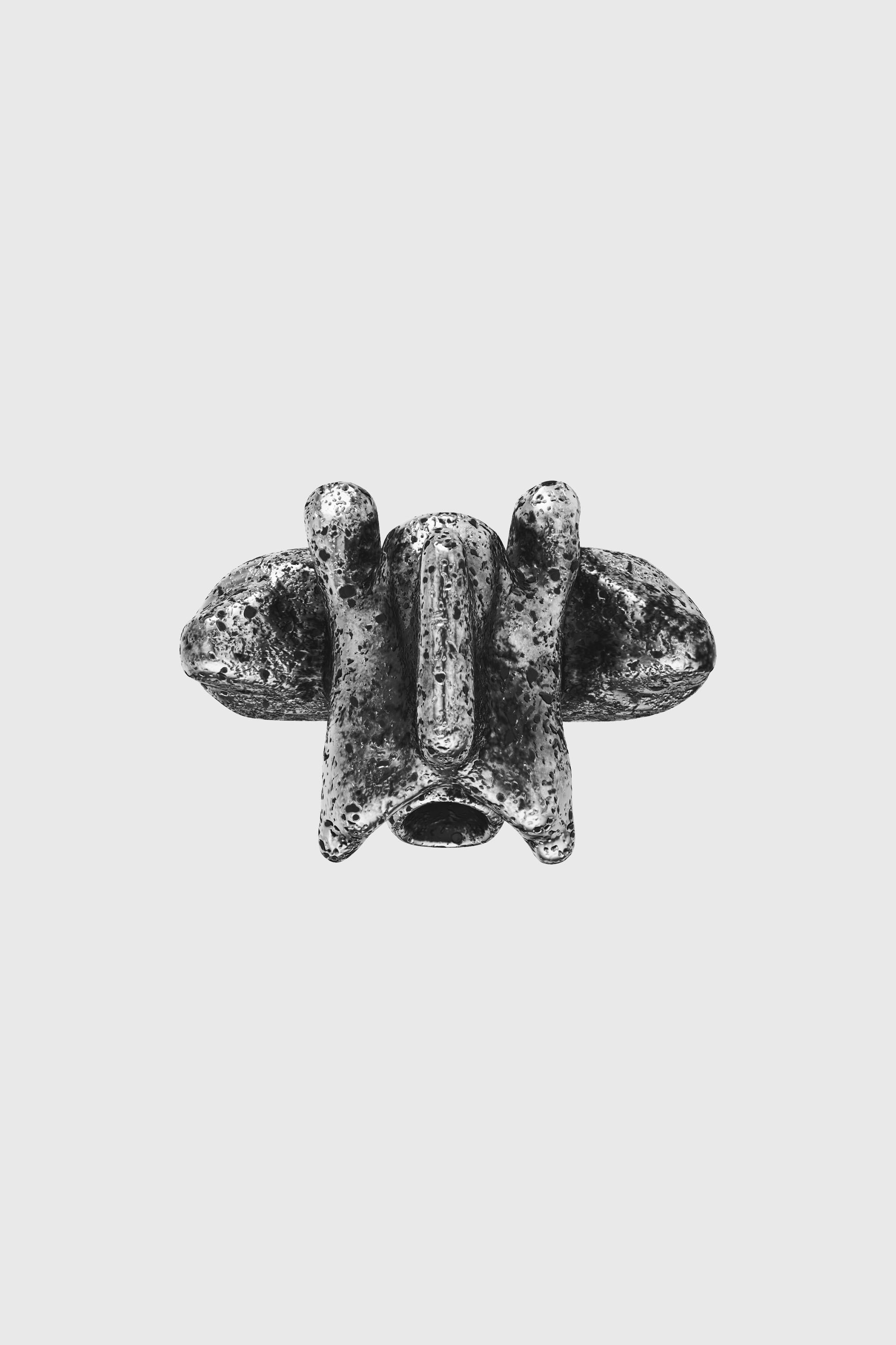 Diesel - DX1708040 JEWELLERY, Bague en m&eacute;tal argent&eacute; avec anneau central Mixte in Gris - 3