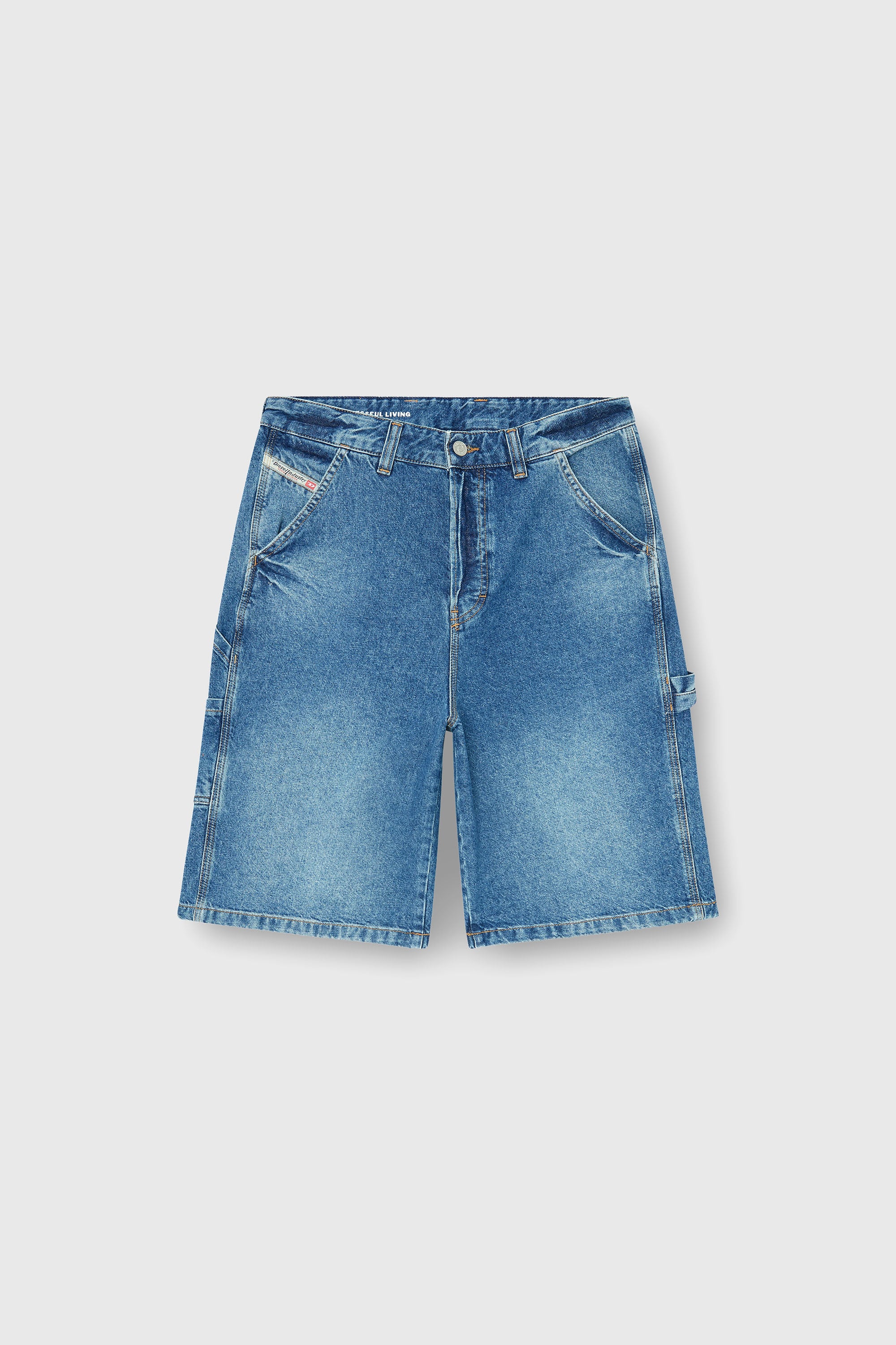 Diesel - D-LIVERY-W-SHORT, Shorts en denim style utilitaire Homme in Bleu - 2