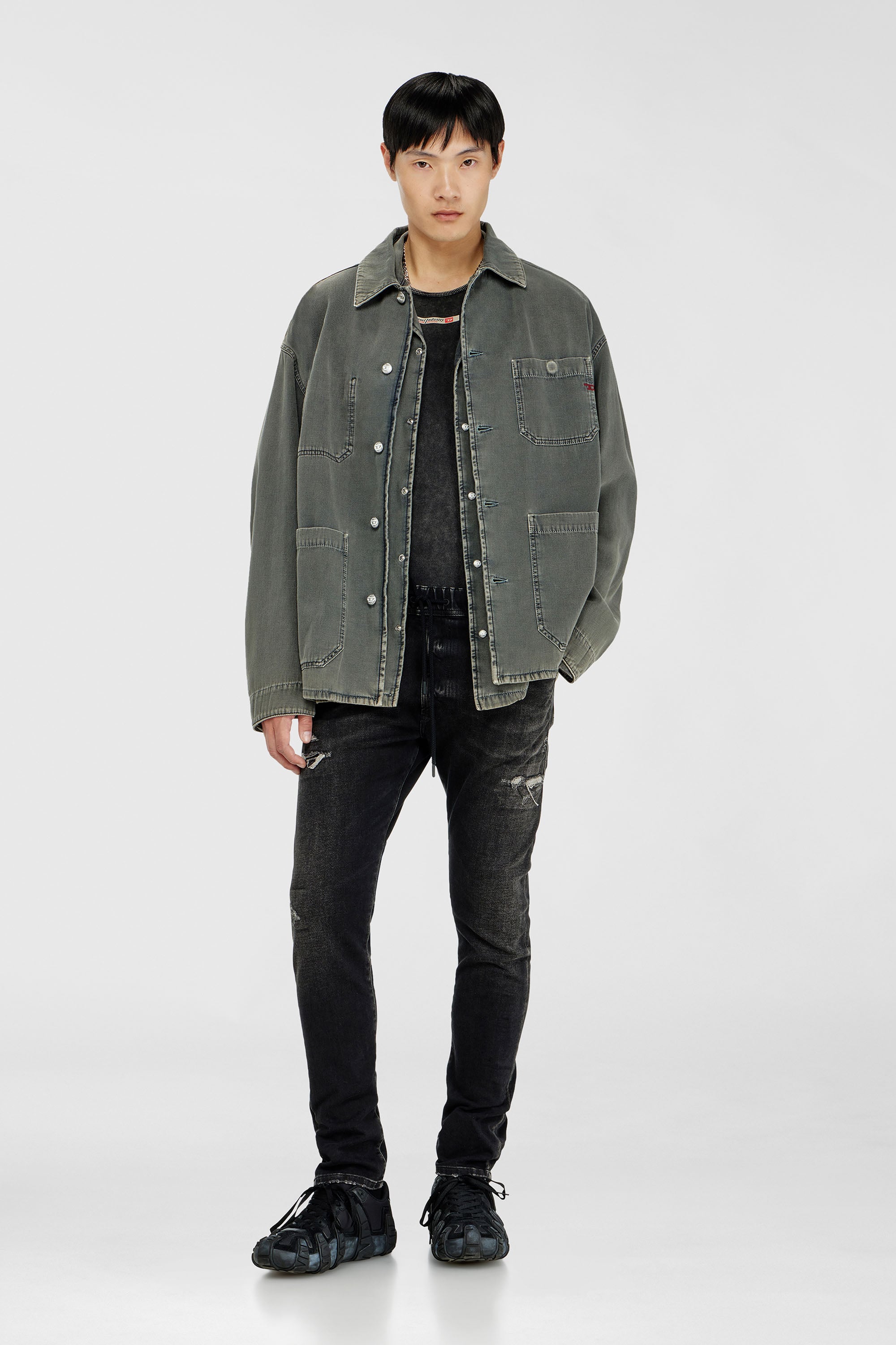 Diesel - Regular 2030 D-Krooley Joggjeans&reg; 09Q22 Homme, Noir/Gris fonc&eacute; - Image 1