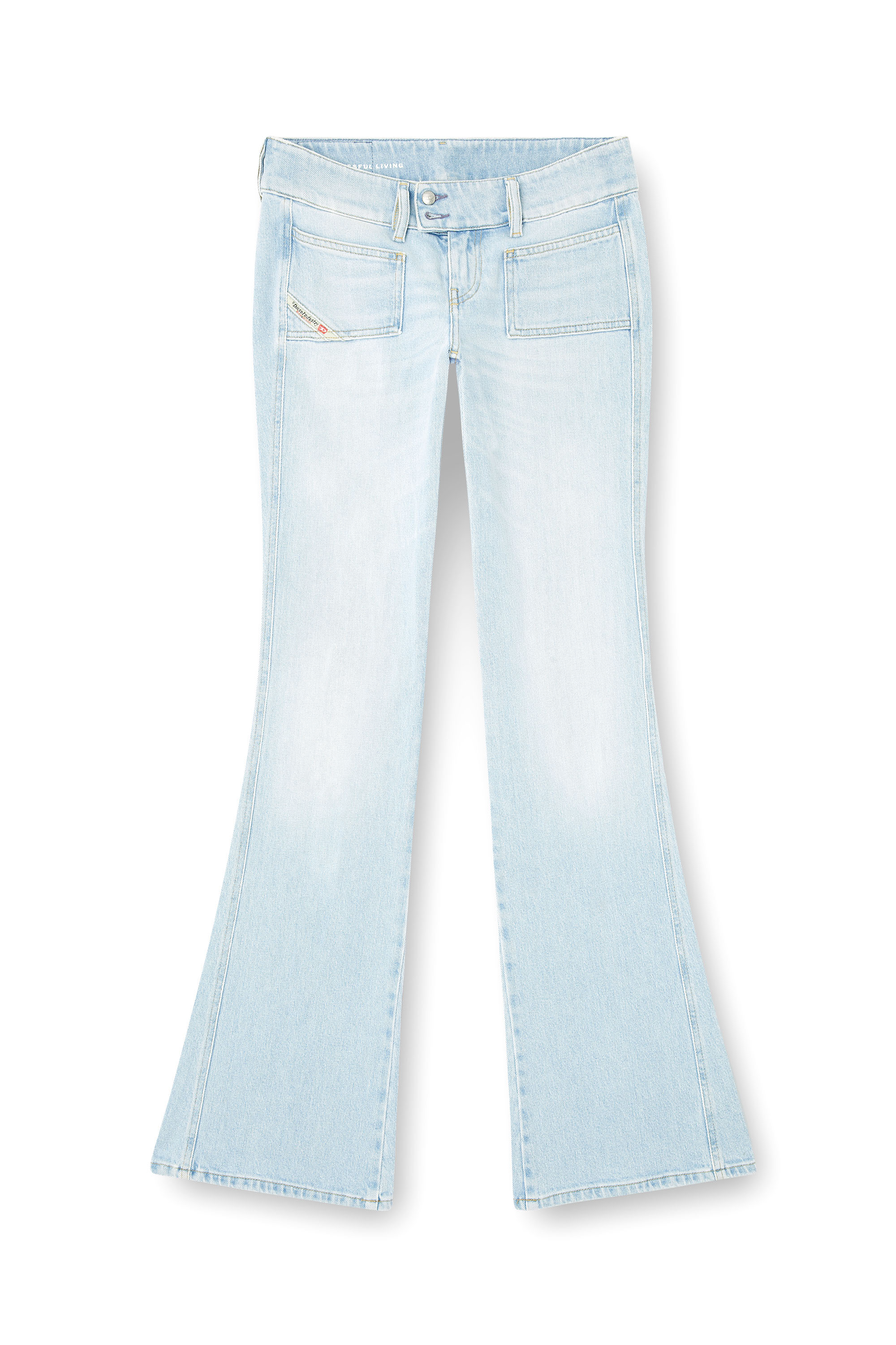 Diesel - Bootcut Jeans D-Hush 09M11 Femme, Bleu Clair - Image 3