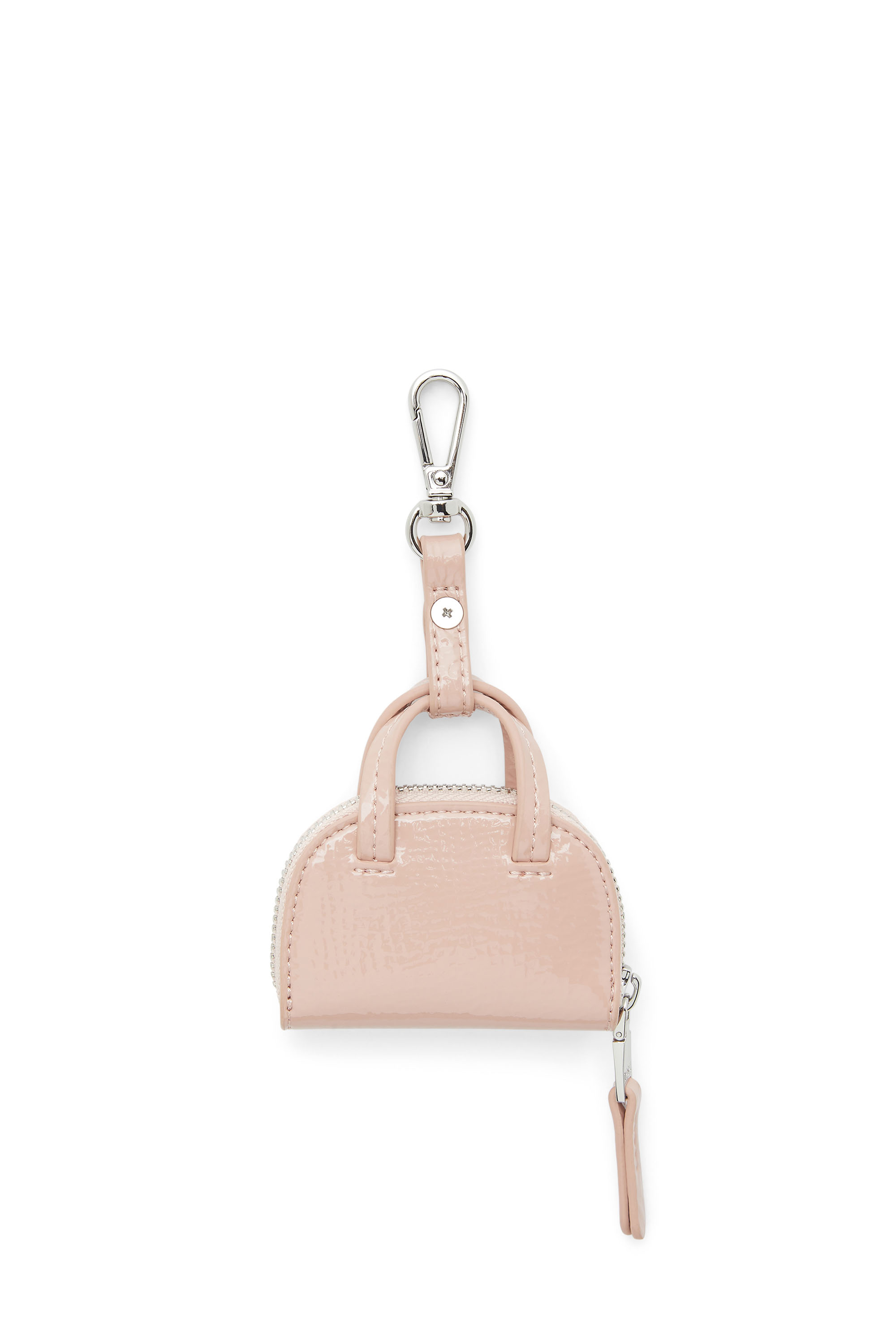 Diesel - 1DR DOME CHARMS, Porte-clés en naplak froissé et brillant Femme in Rose - 2