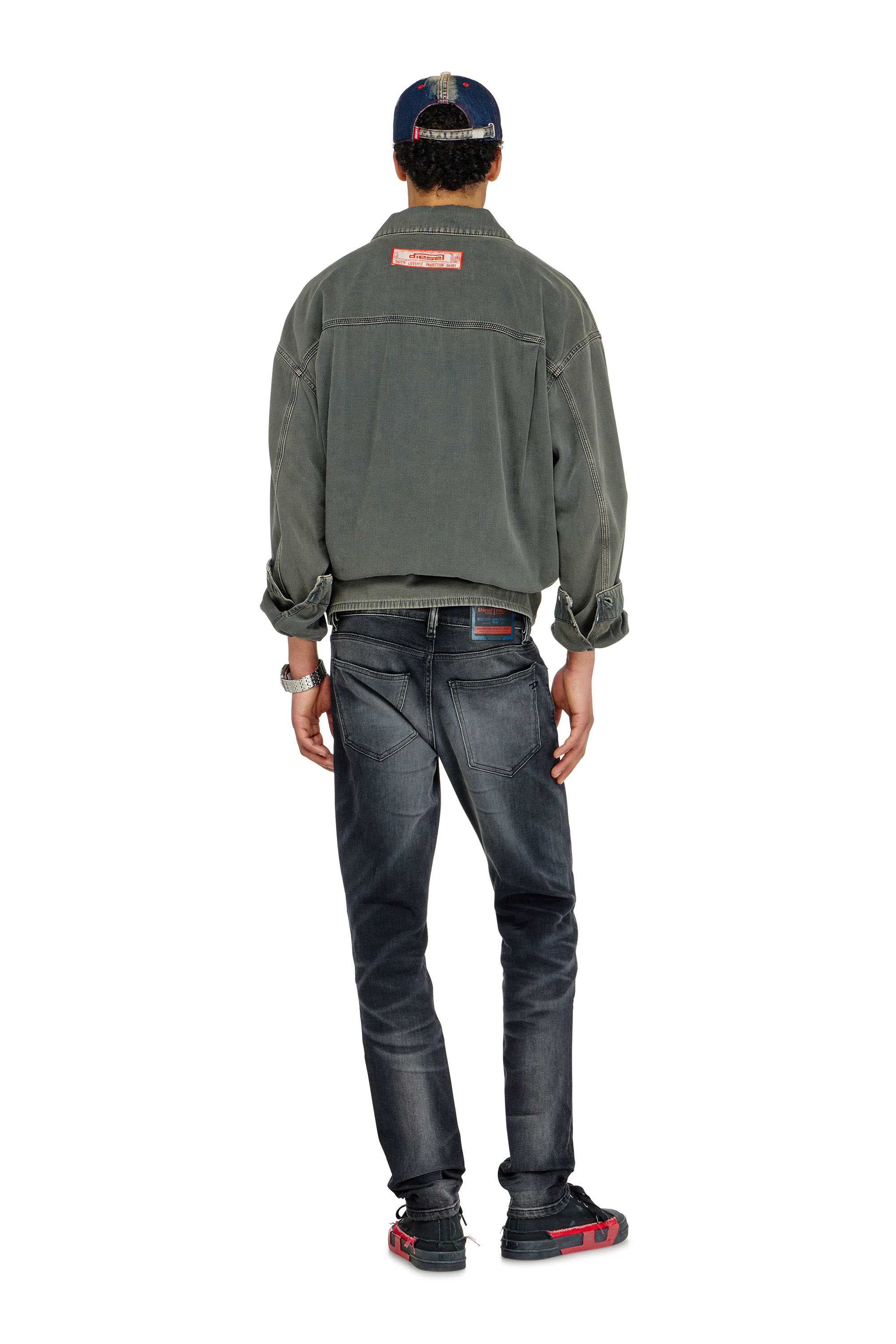 Diesel - Slim Jeans 2019 D-Strukt 09P38 Homme, Noir/Gris fonc&eacute; - Image 3