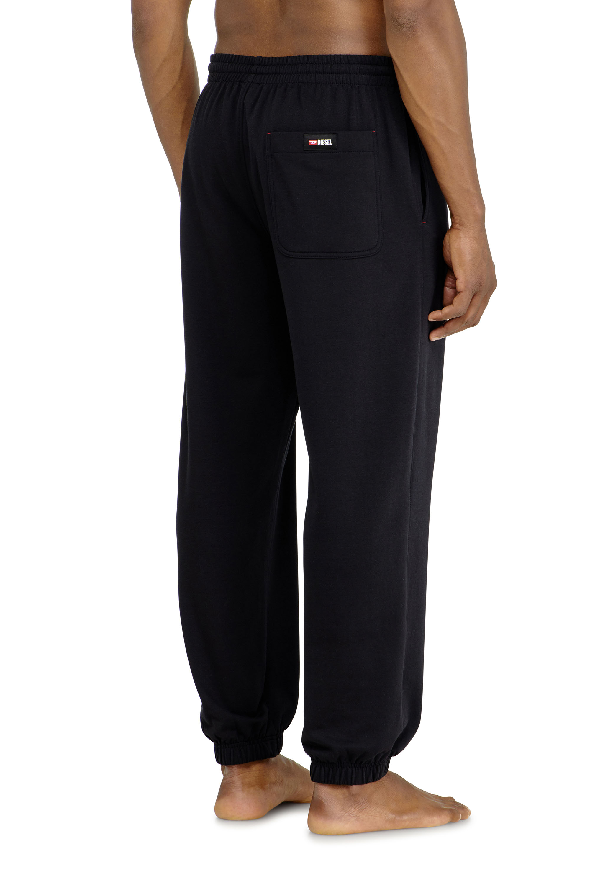 Diesel - LENNY-D-CORE, Pantalon de jogging en m&eacute;lange de coton gratt&eacute; Homme in Noir - 2