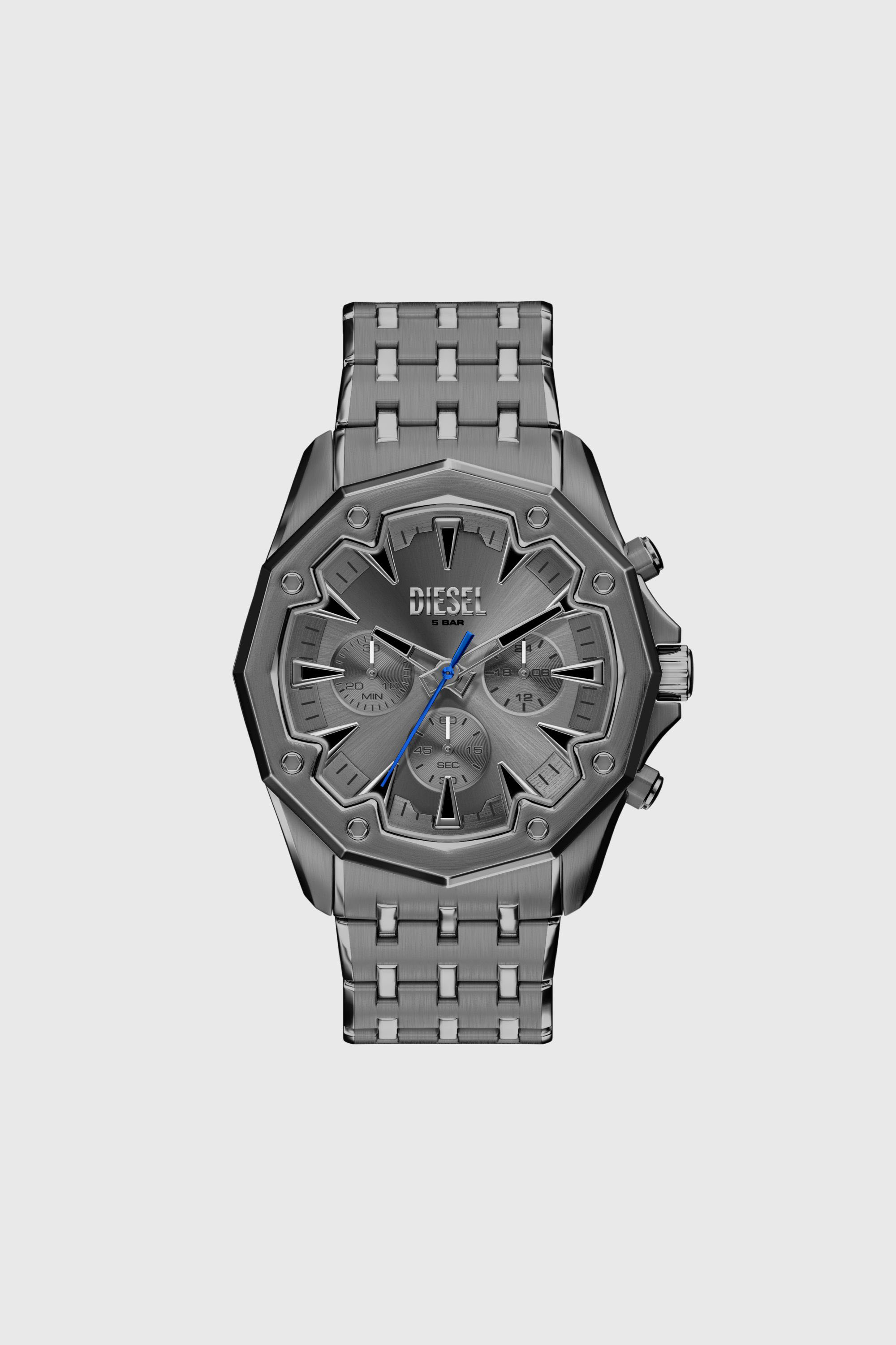 Diesel - DZ4708 WATCH, Montre Spiked en acier inoxydable Homme in Gris - 1