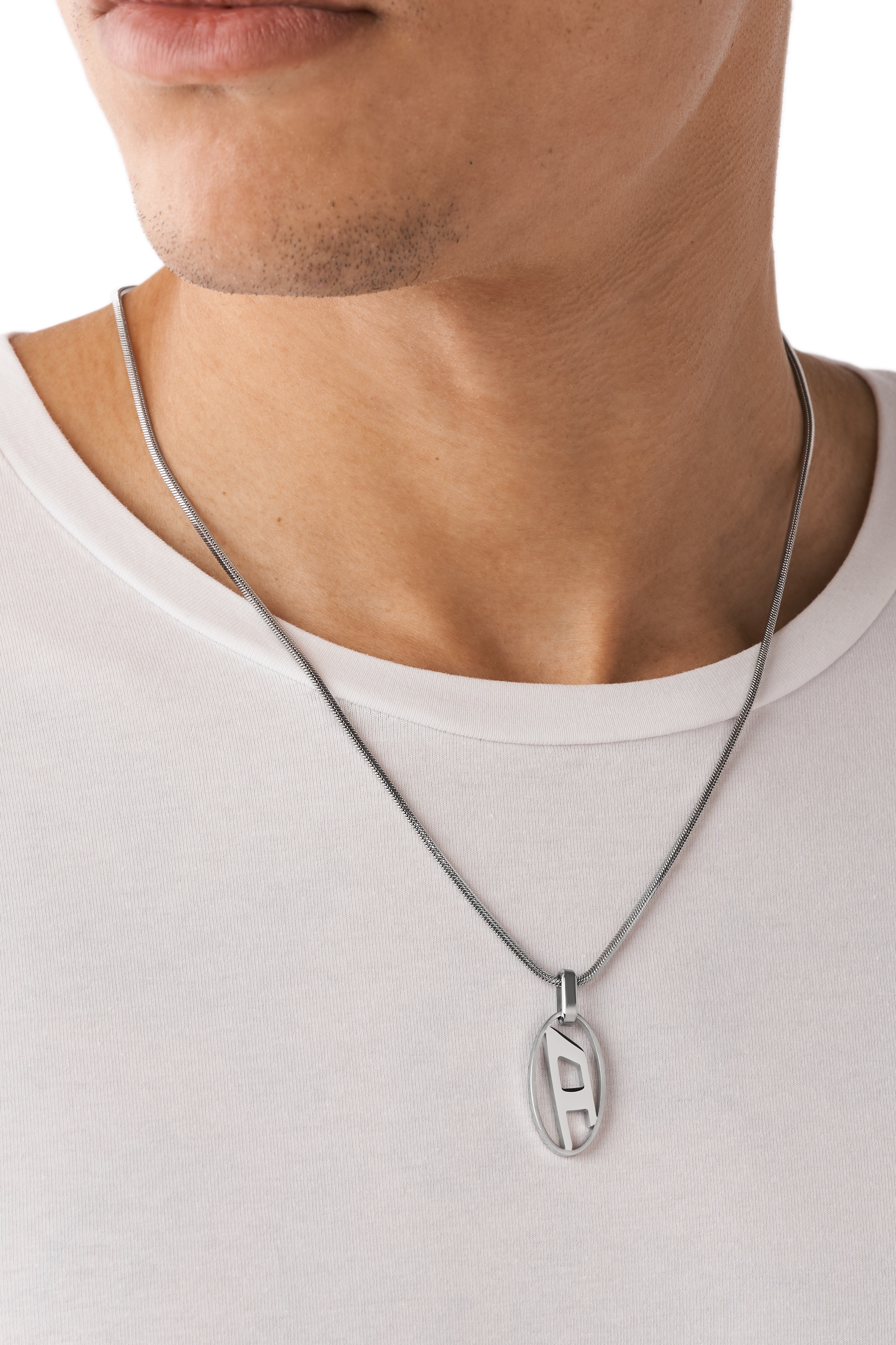 Diesel - DX1342, Collier avec pendentif en acier inoxydable Mixte in Gris argenté - 3