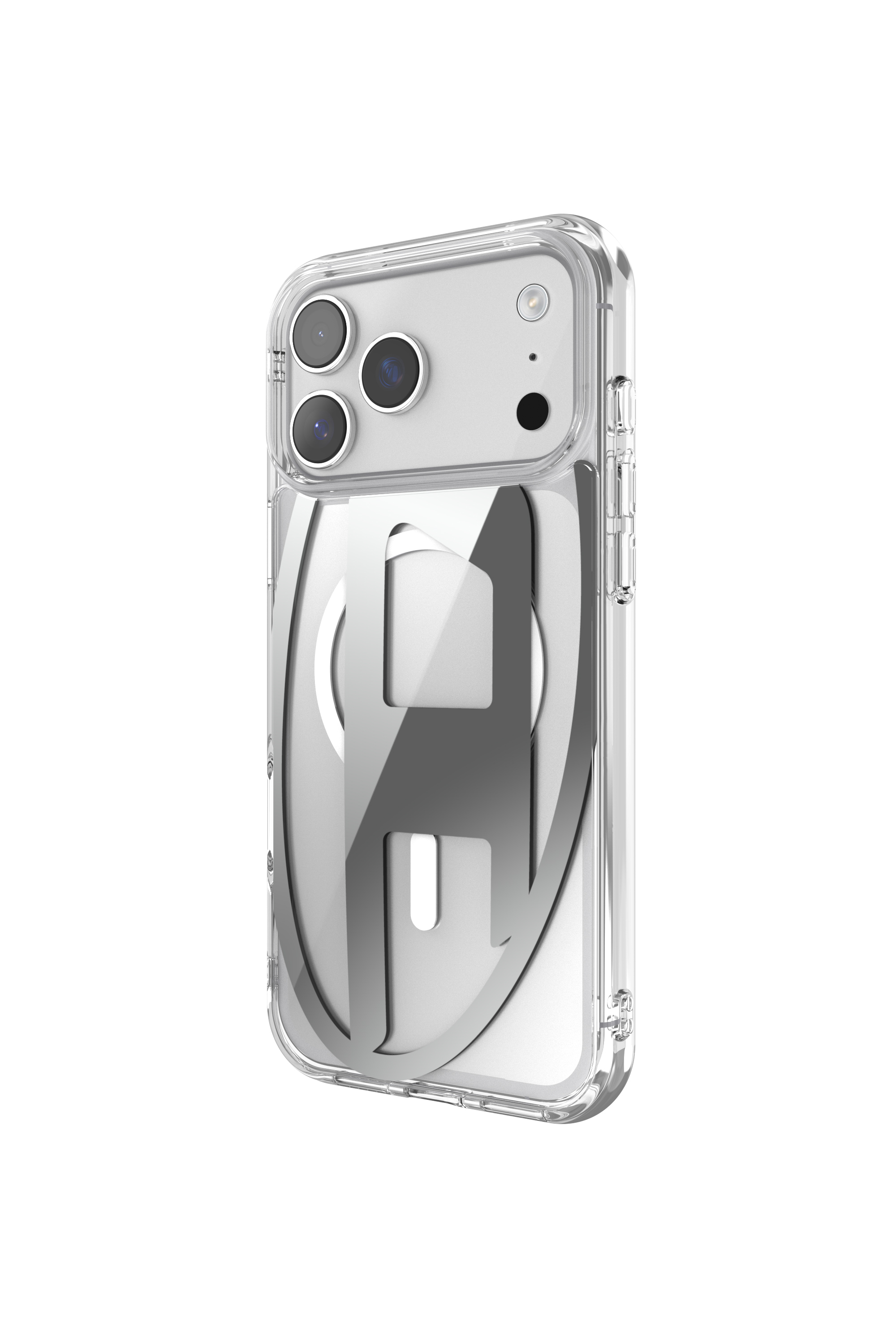Diesel - 60414 AOP CASE, Étui métallique Oval D avec Magsafe pour iPhone 17 Pro Max Mixte in Gris - 4